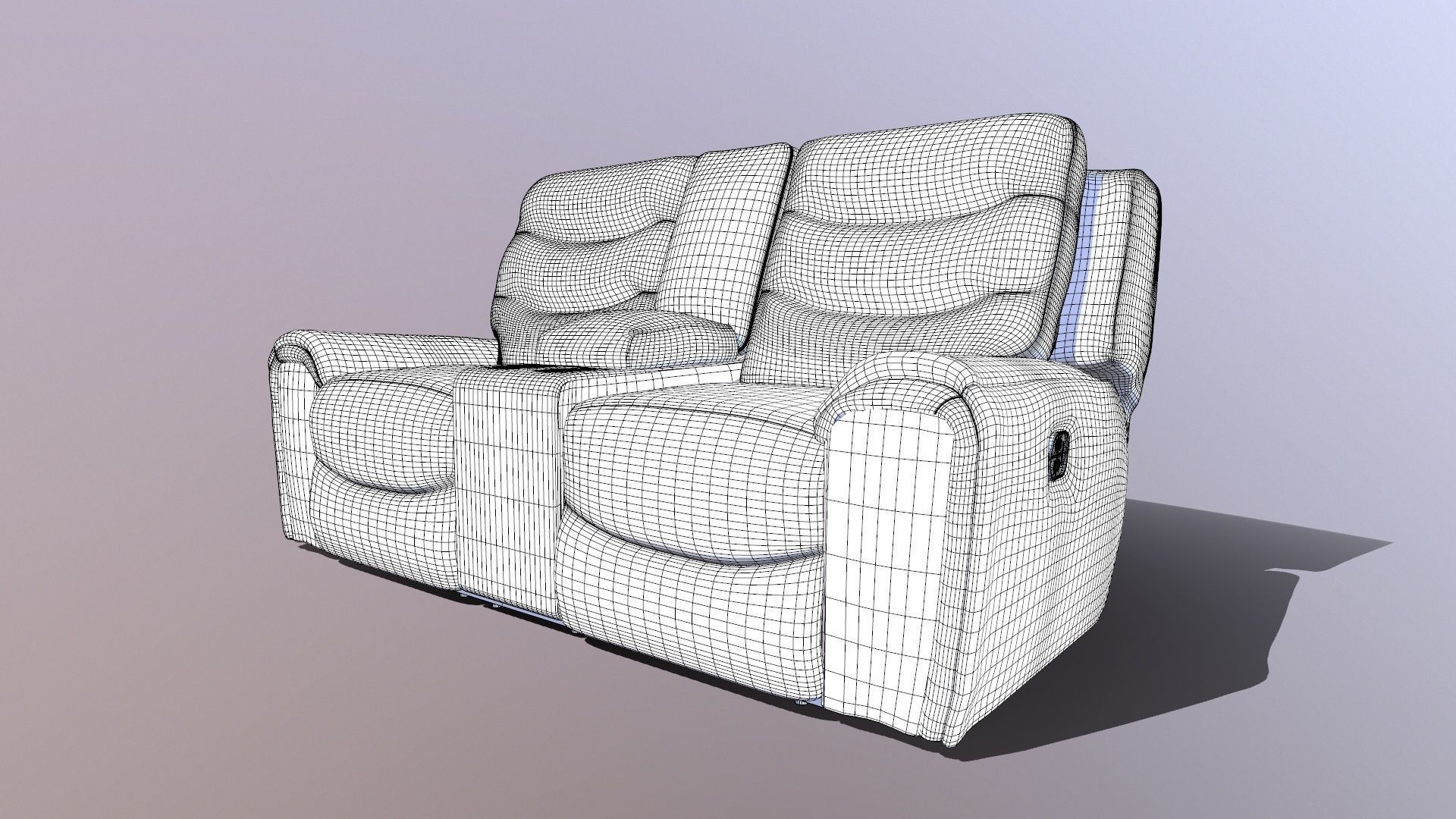 Recliner Sofa 3D model_11
