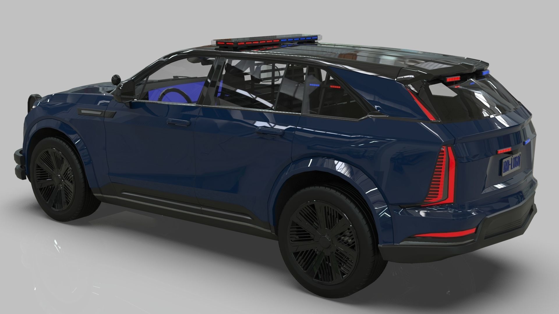 Cadillac Escalade IQ 2024 Police Interceptor Low-poly 3D model_10