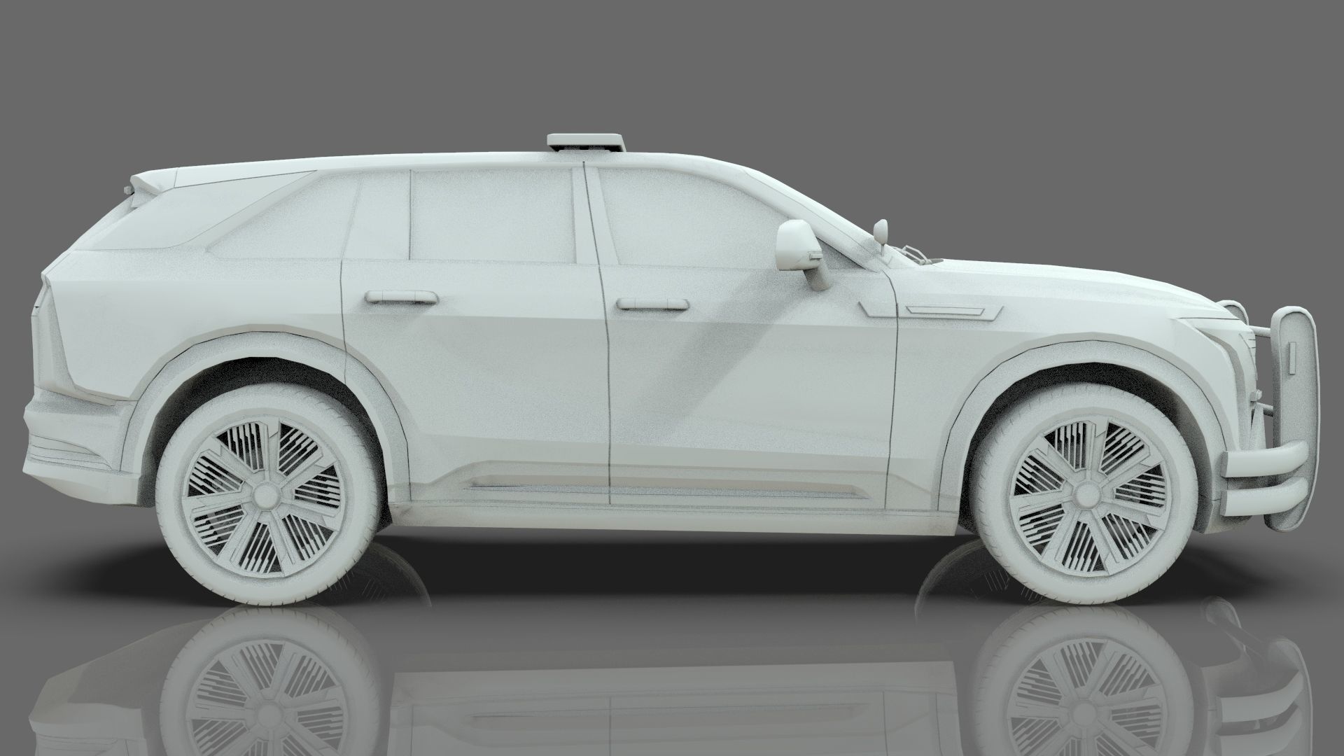 Cadillac Escalade IQ 2024 Police Interceptor Low-poly 3D model_17