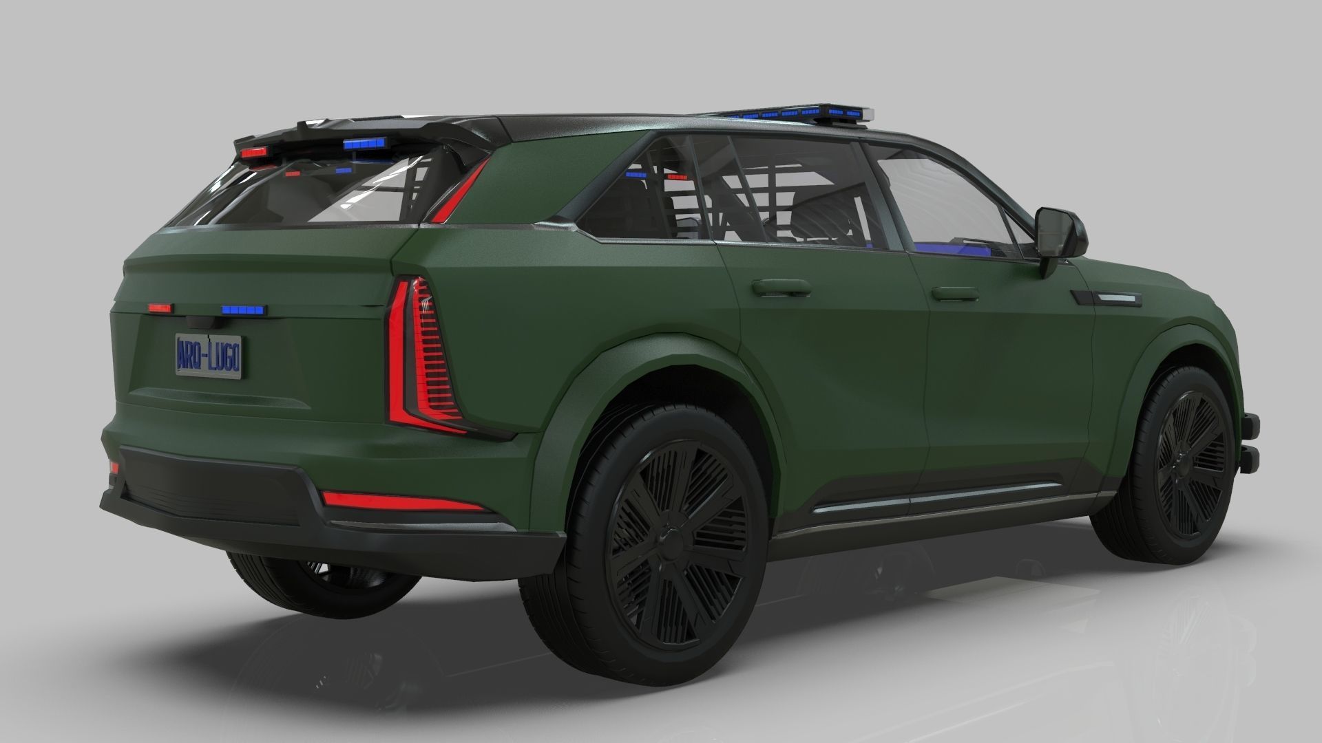 Cadillac Escalade IQ 2024 Police Interceptor Low-poly 3D model_15