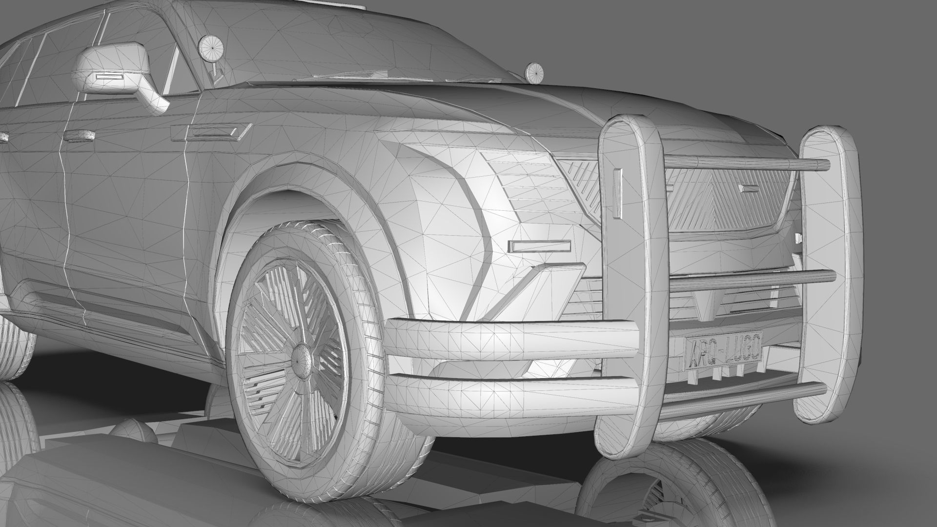 Cadillac Escalade IQ 2024 Police Interceptor Low-poly 3D model_21