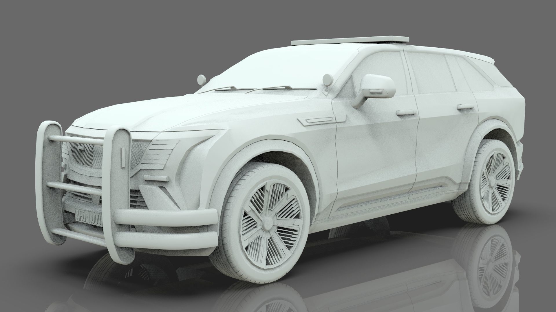 Cadillac Escalade IQ 2024 Police Interceptor Low-poly 3D model_16