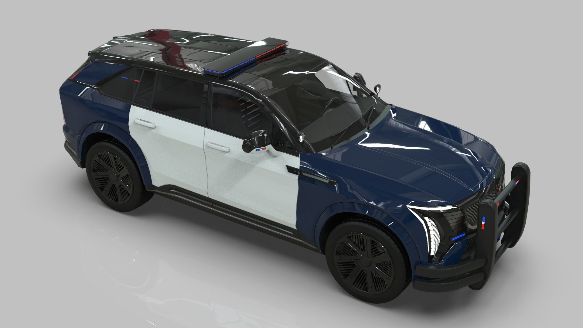Cadillac Escalade IQ 2024 Police Interceptor Low-poly 3D model_5