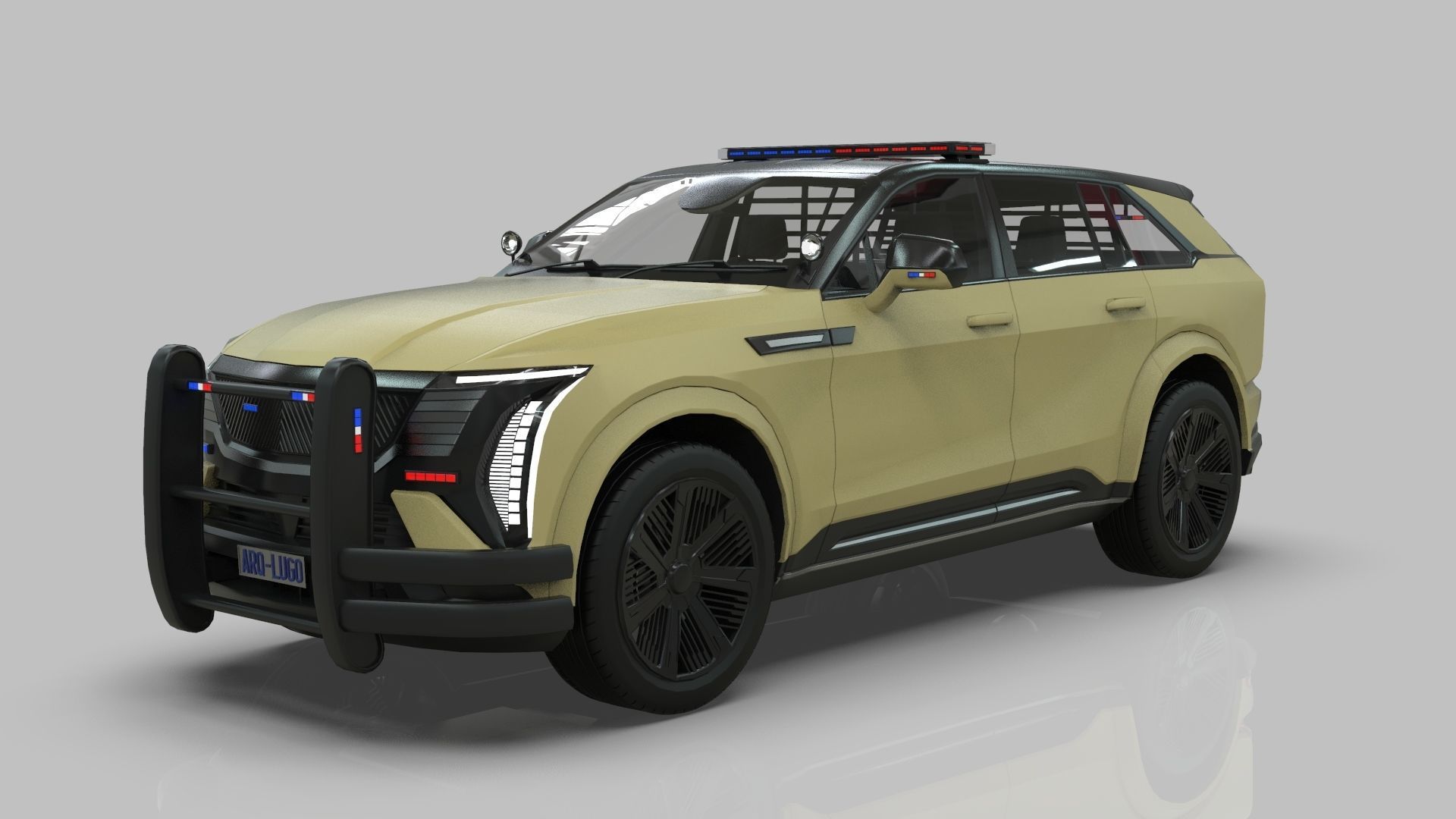 Cadillac Escalade IQ 2024 Police Interceptor Low-poly 3D model_11