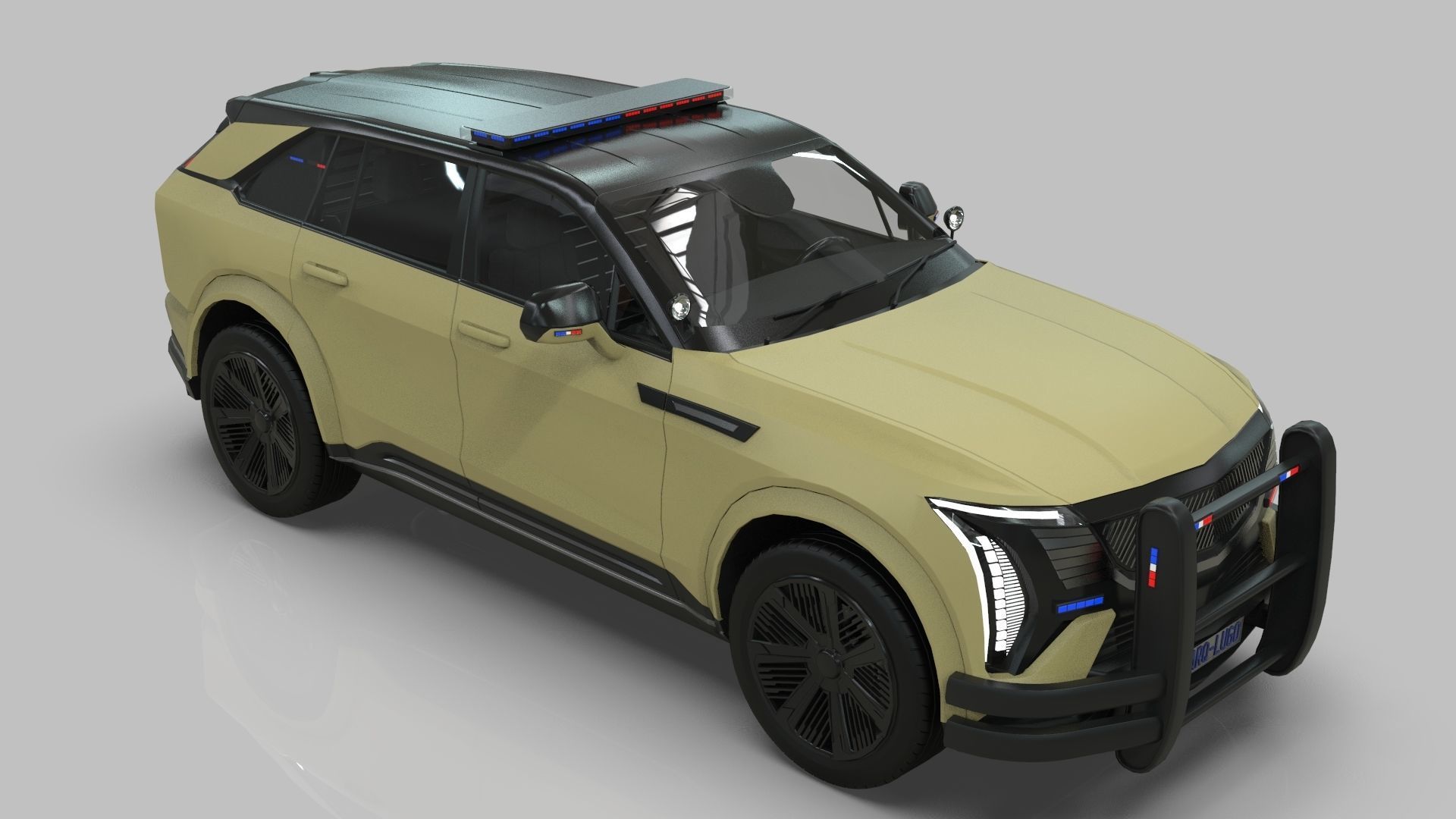 Cadillac Escalade IQ 2024 Police Interceptor Low-poly 3D model_13