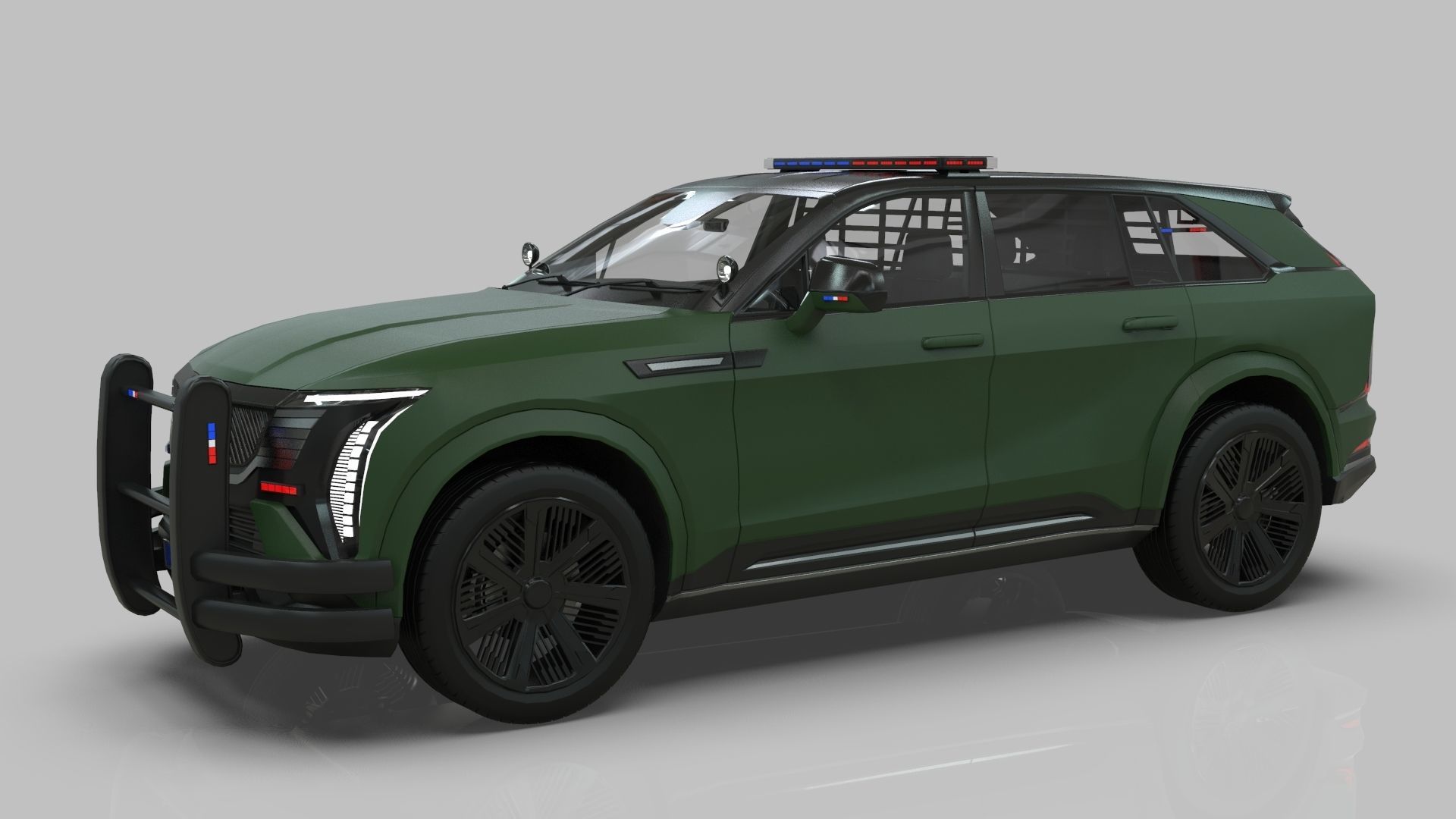 Cadillac Escalade IQ 2024 Police Interceptor Low-poly 3D model_14