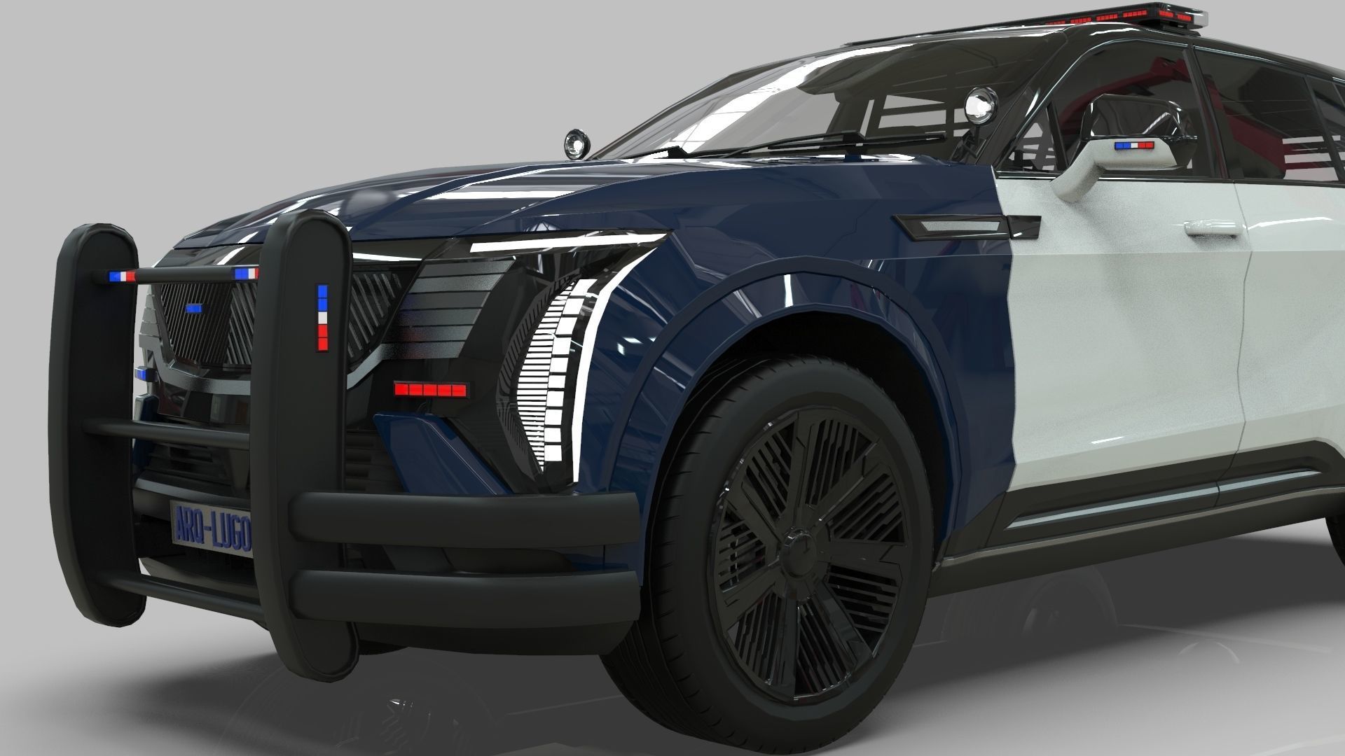 Cadillac Escalade IQ 2024 Police Interceptor Low-poly 3D model_8