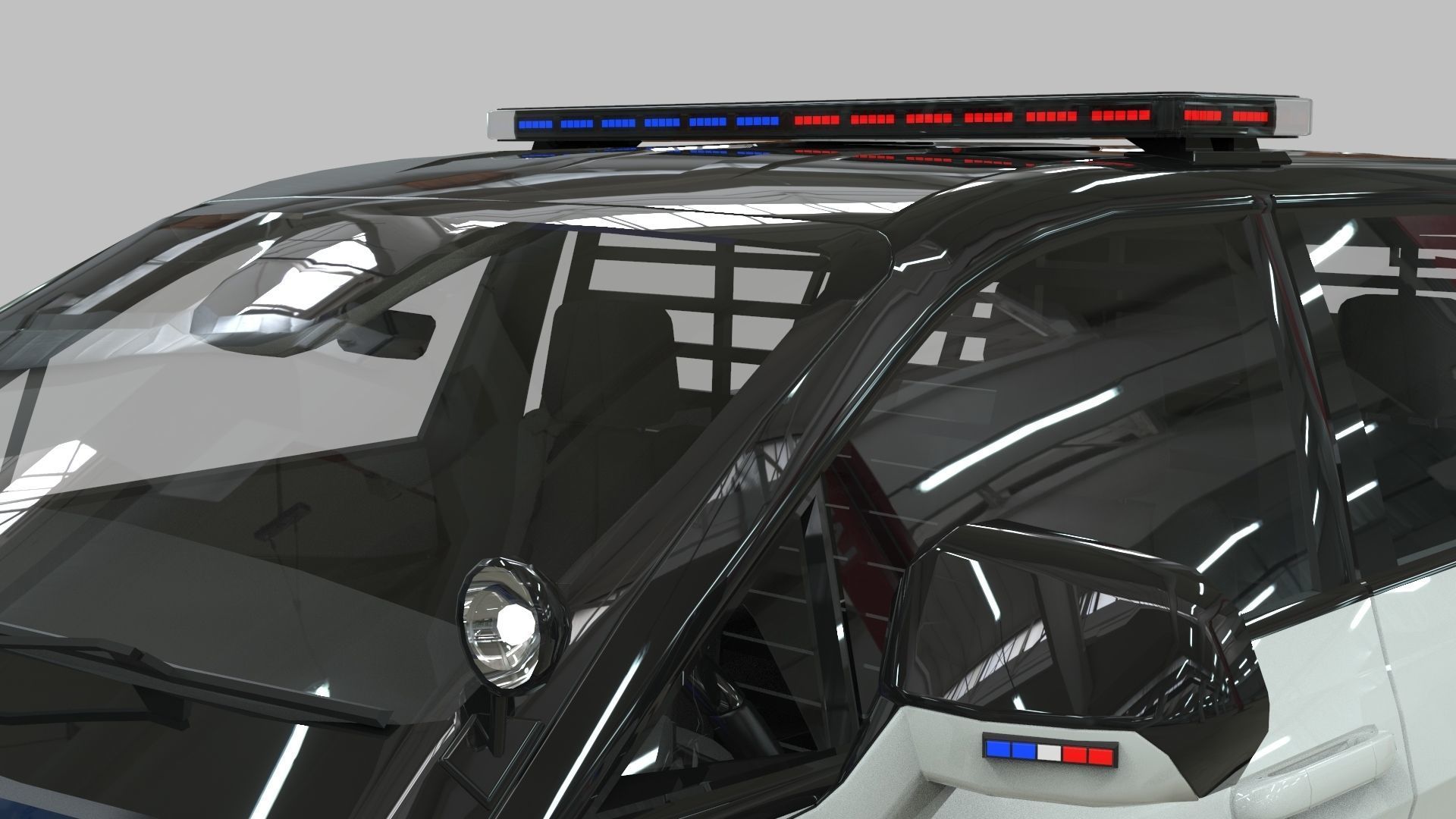 Cadillac Escalade IQ 2024 Police Interceptor Low-poly 3D model_7