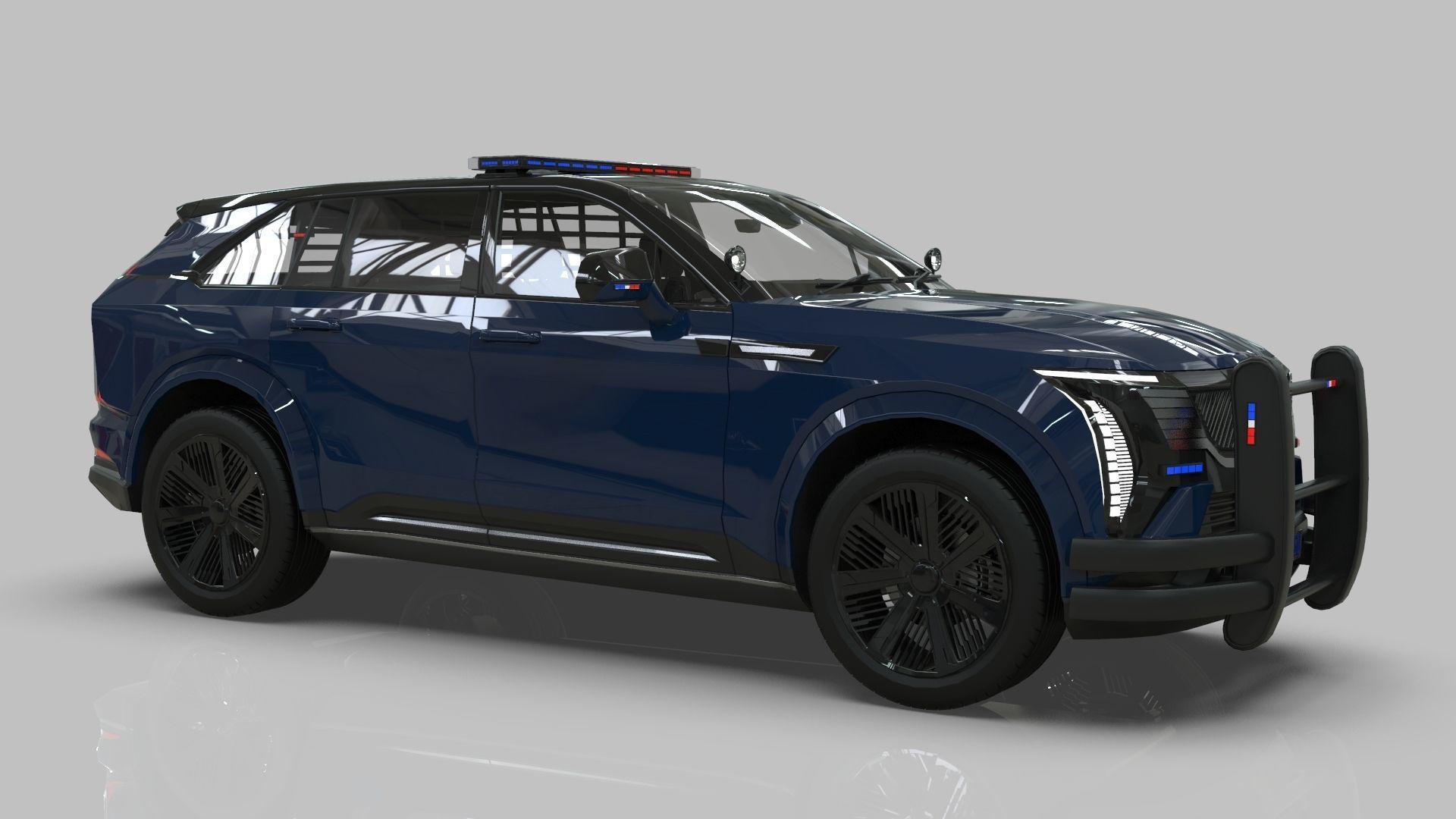 Cadillac Escalade IQ 2024 Police Interceptor Low-poly 3D model_9