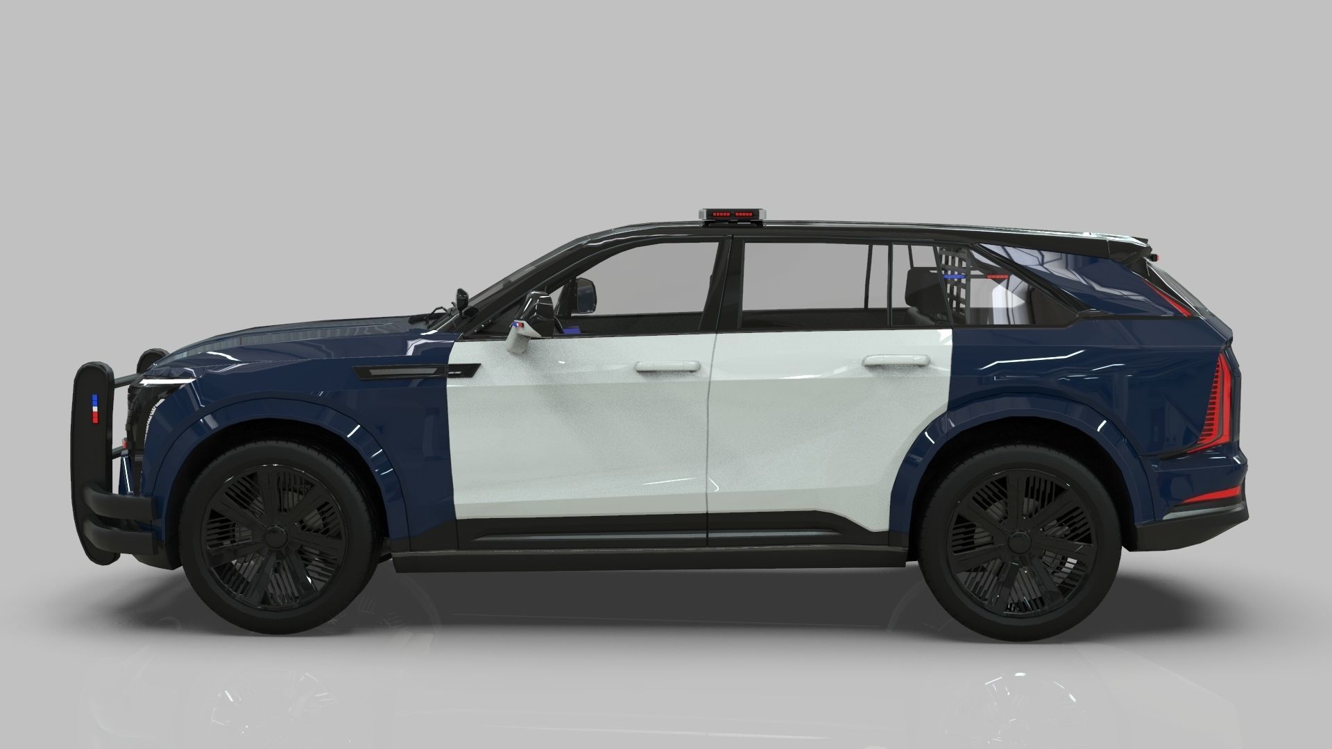 Cadillac Escalade IQ 2024 Police Interceptor Low-poly 3D model_2