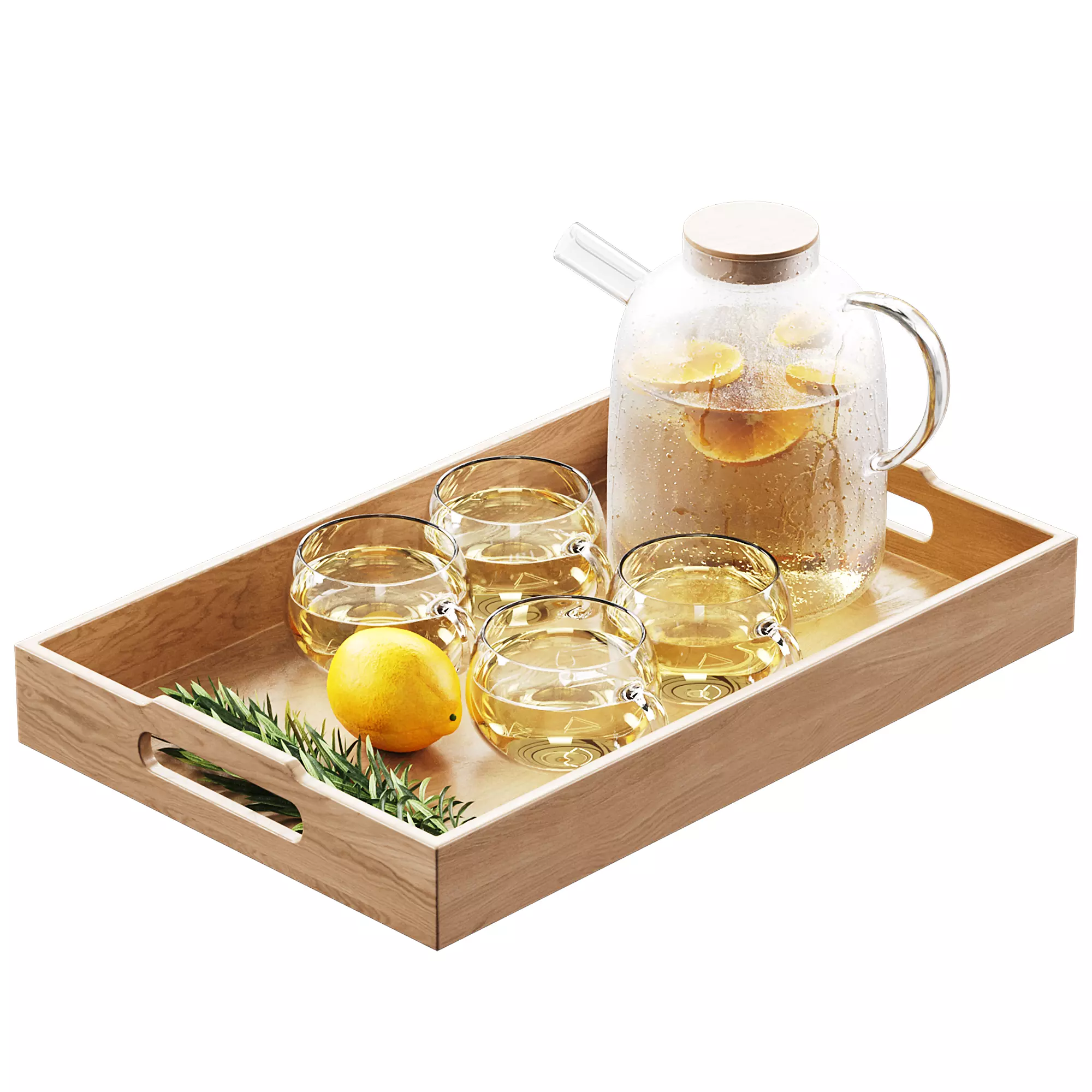Glass decorative set 006 Low-poly 3D model