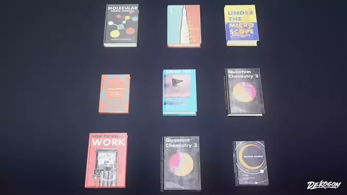 HIGH SCHOOL CLASSROOM - Books 03 - LOW POLY