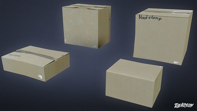 HIGH SCHOOL CLASSROOM - Boxes 01 - LOW POLY Low-poly 3D model