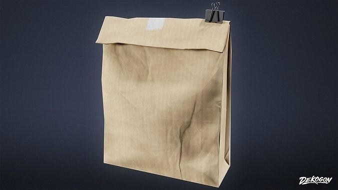 HIGH SCHOOL CLASSROOM - Brown Paper Bag 01 - LOW POLY