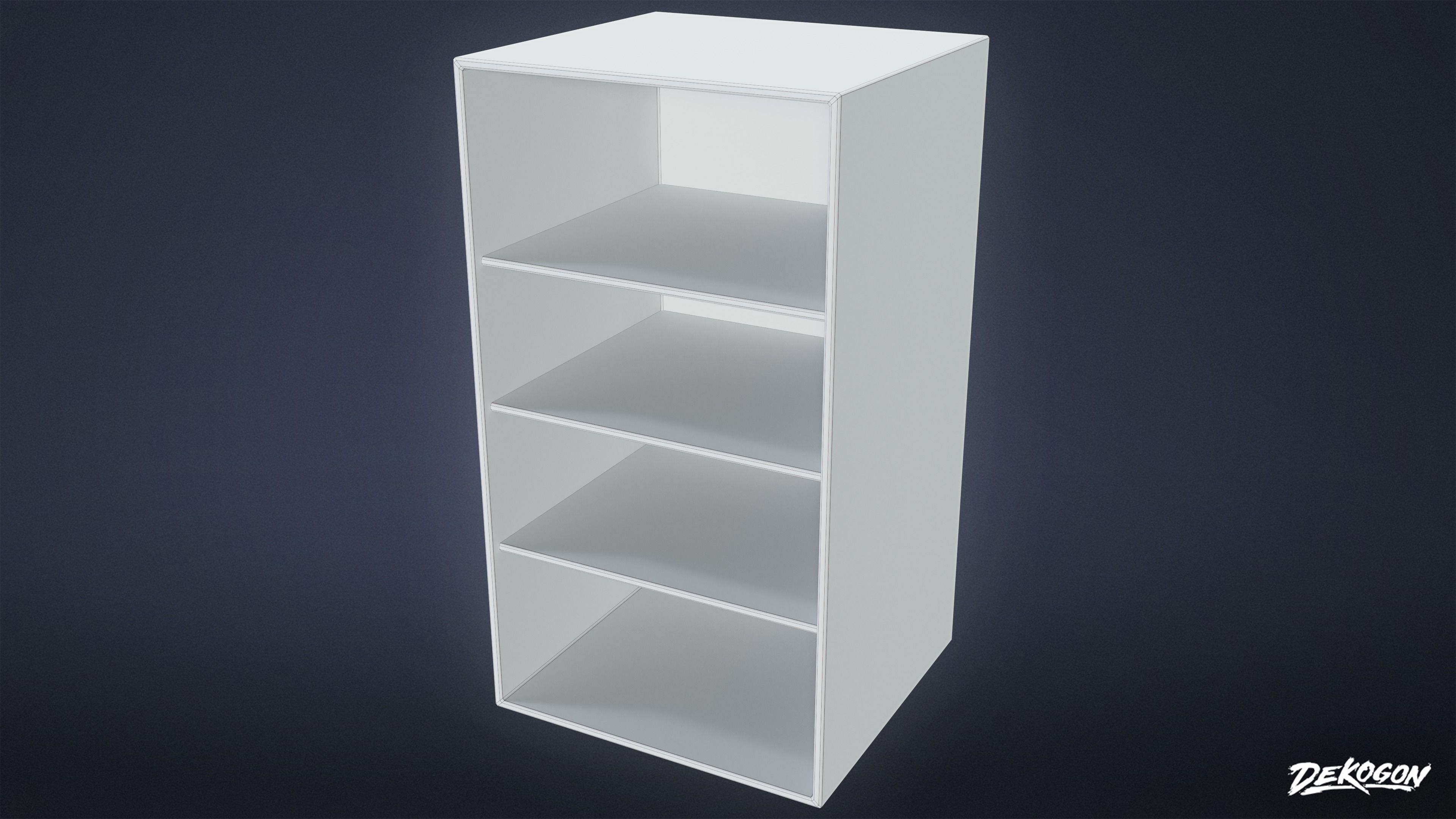 HIGH SCHOOL CLASSROOM - Cabinets 01 - LOW POLY Low-poly 3D model_7