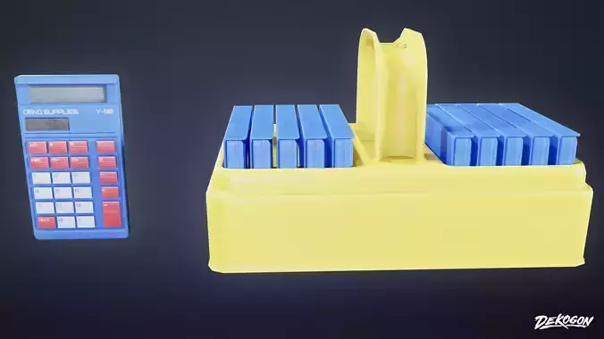 HIGH SCHOOL CLASSROOM - Calculator and Case 01 - LOW POLY Low-poly 3D model