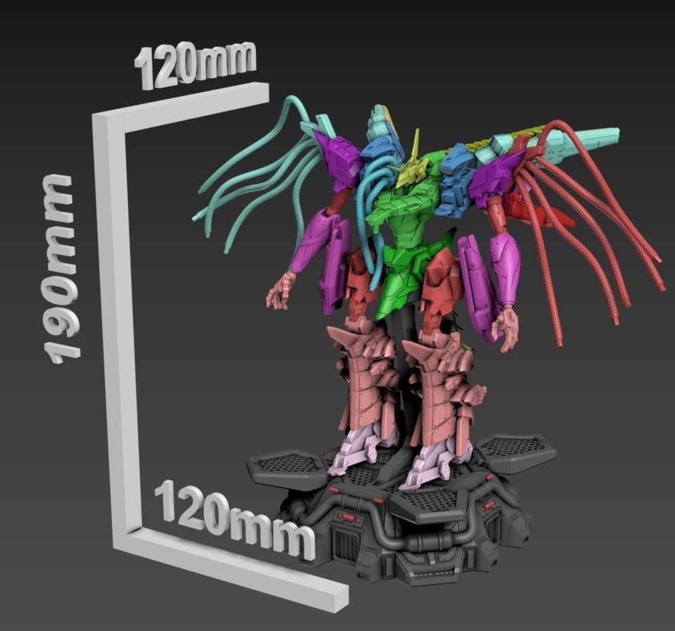 Wired Mech Poseasble 100mm Set 3D print model_3