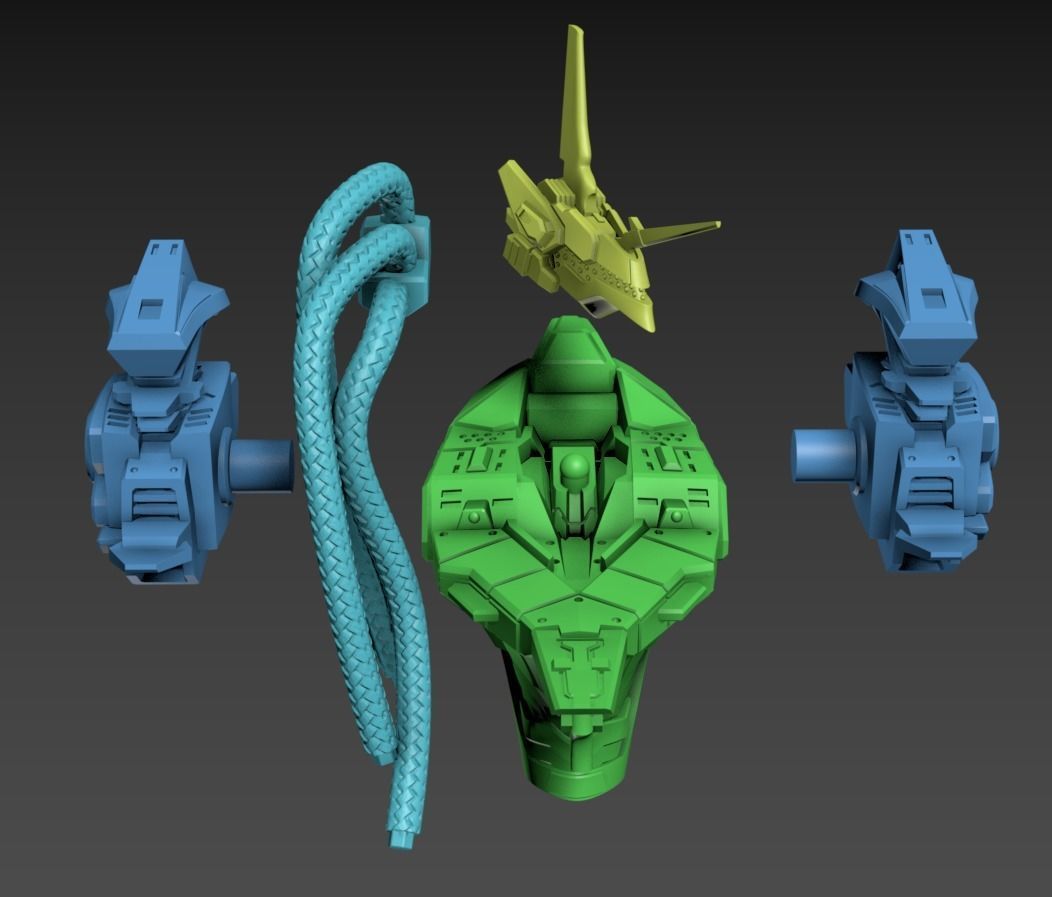 Wired Mech Poseasble 100mm Set 3D print model_7