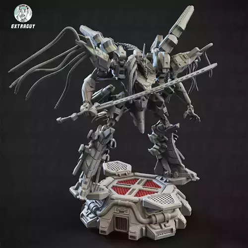 Wired Mech Poseasble 100mm Set 3D print model