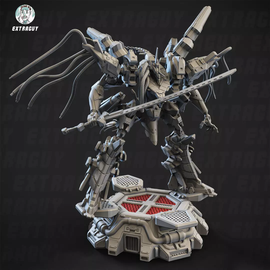 Wired Mech Poseasble 100mm Set 3D print model_0
