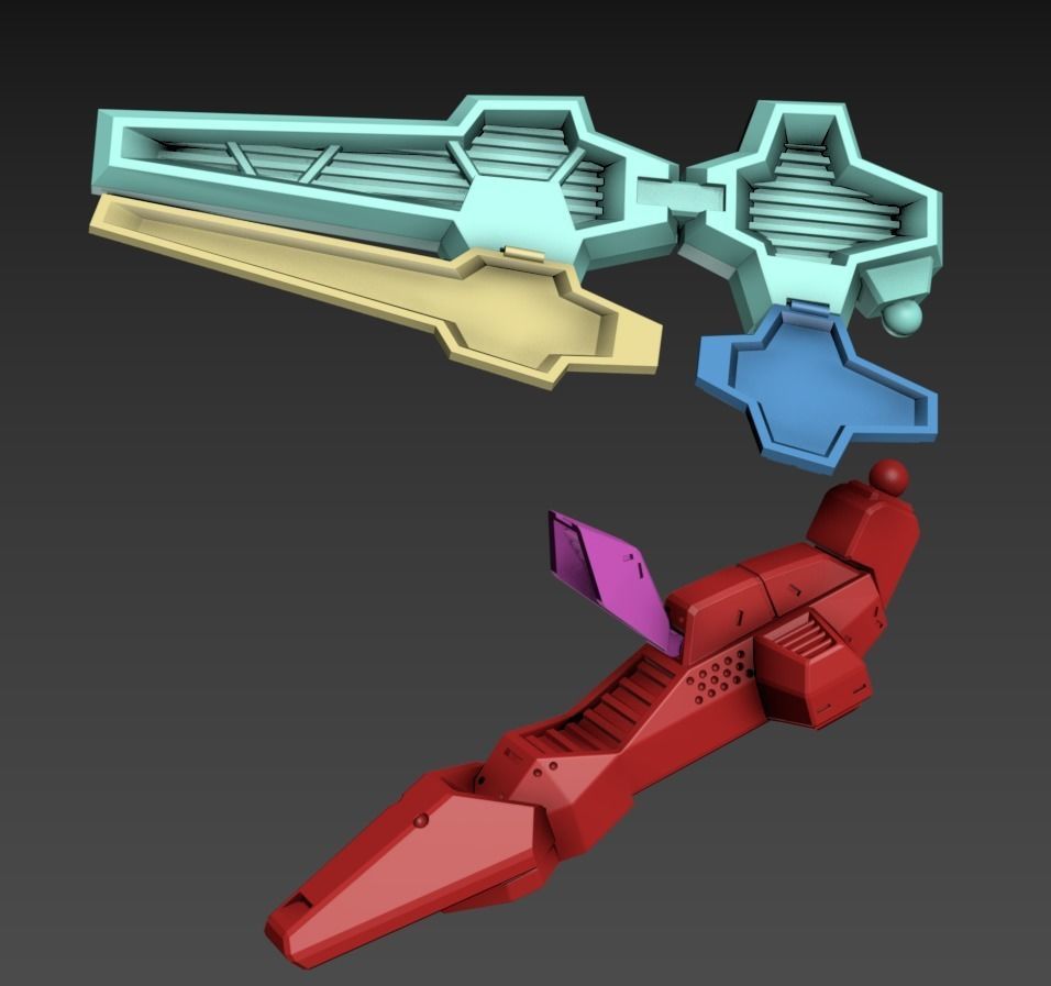 Wired Mech Poseasble 100mm Set 3D print model_9