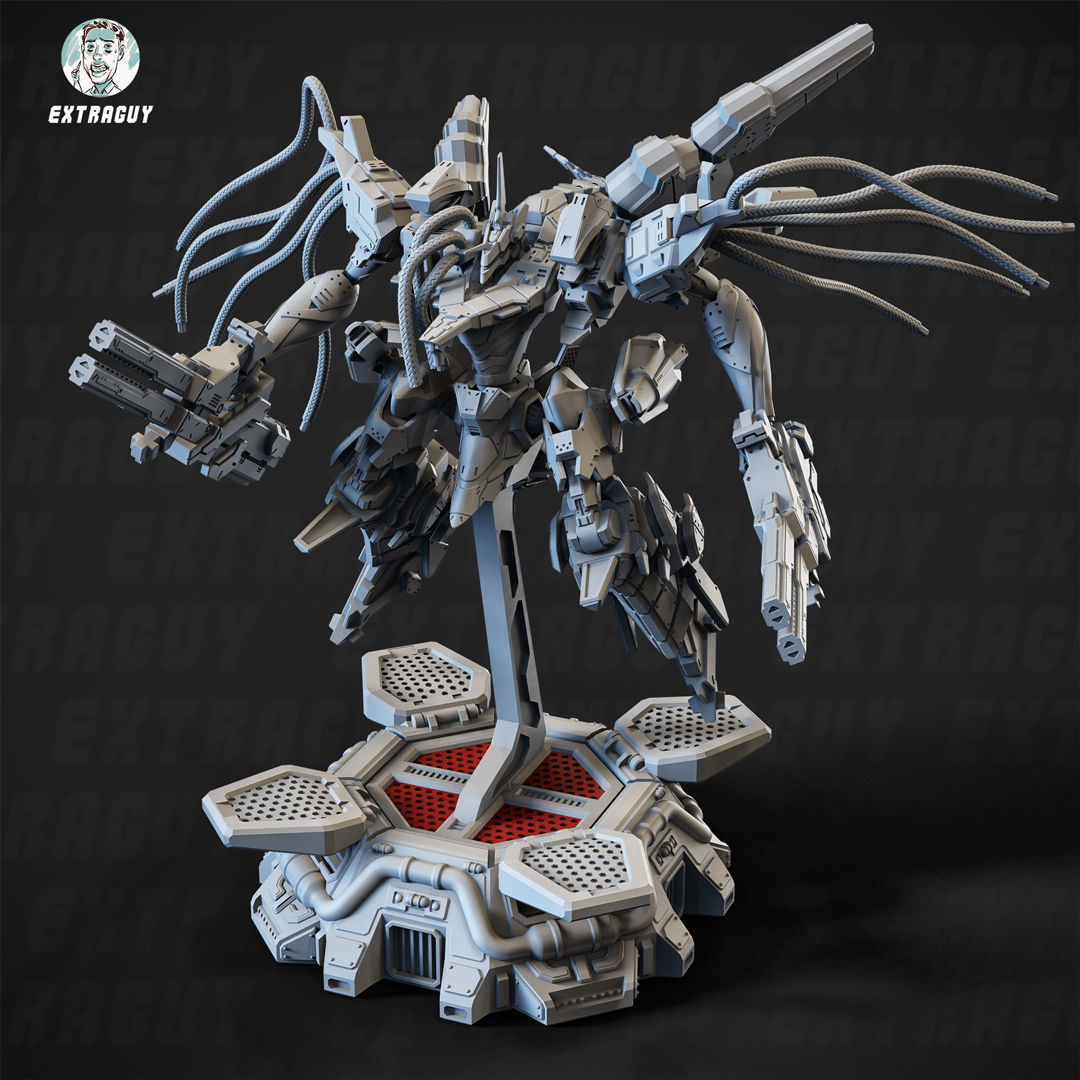 Wired Mech Poseasble 100mm Set 3D print model_1
