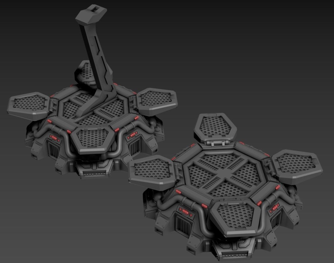 Wired Mech Poseasble 100mm Set 3D print model_6