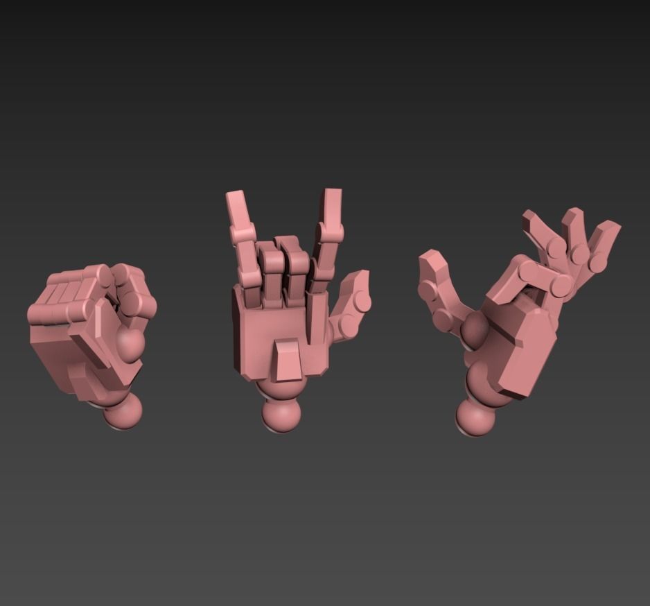 Wired Mech Poseasble 100mm Set 3D print model_12