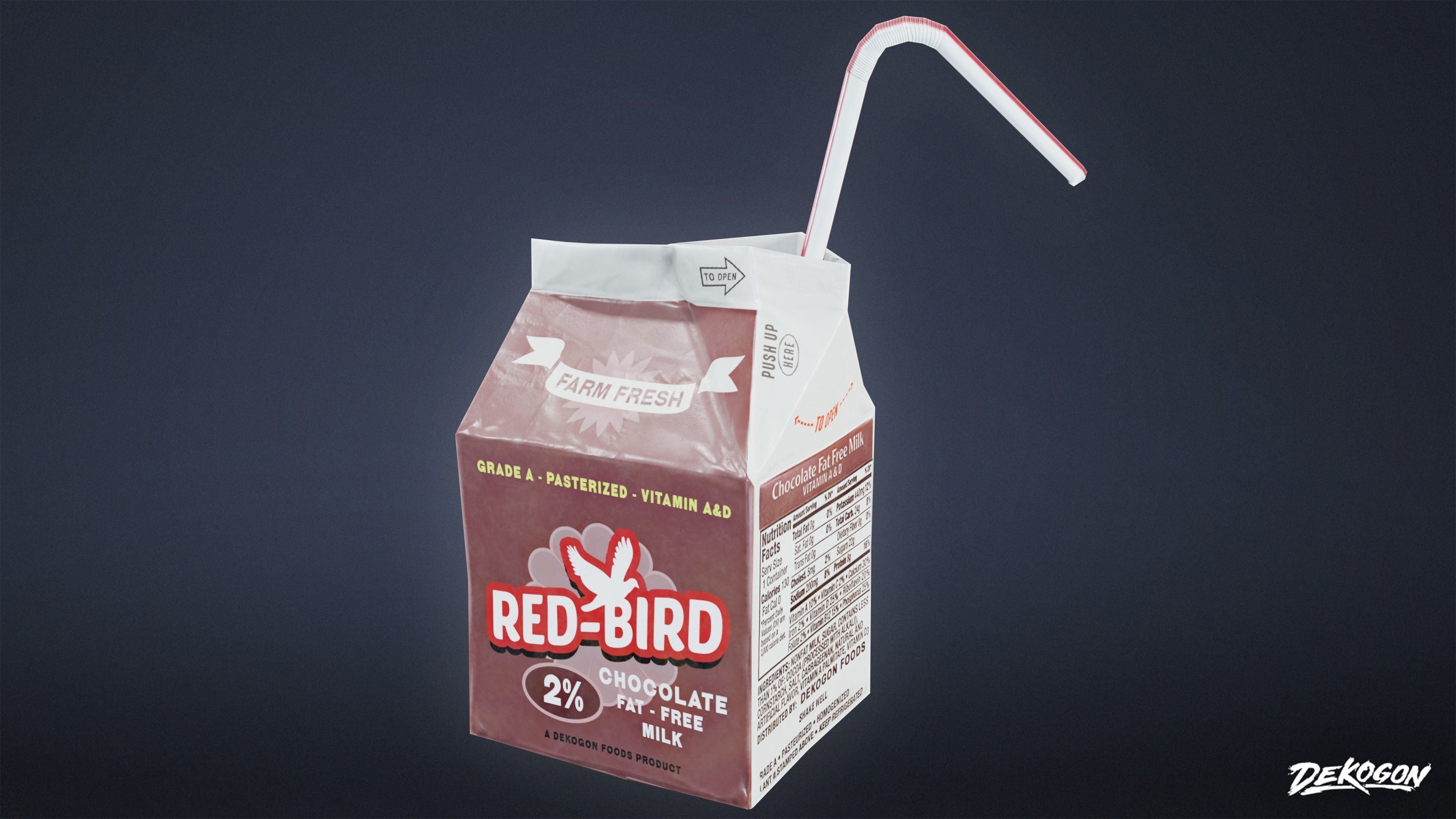 HIGH SCHOOL CLASSROOM - Carton 01 - LOW POLY Low-poly 3D model_5