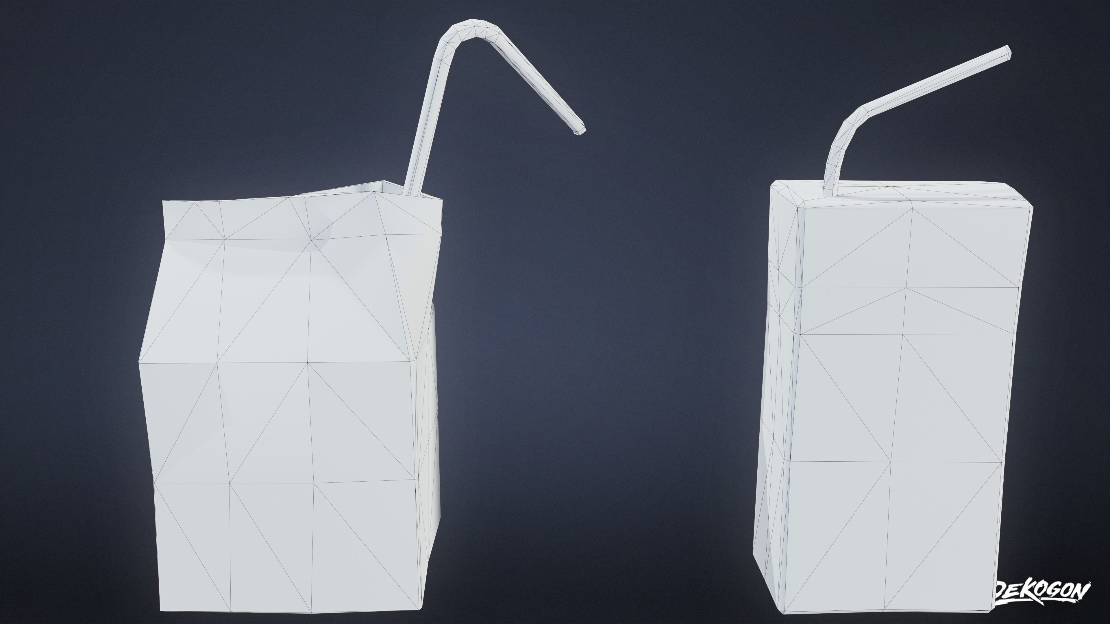 HIGH SCHOOL CLASSROOM - Carton 01 - LOW POLY Low-poly 3D model_9