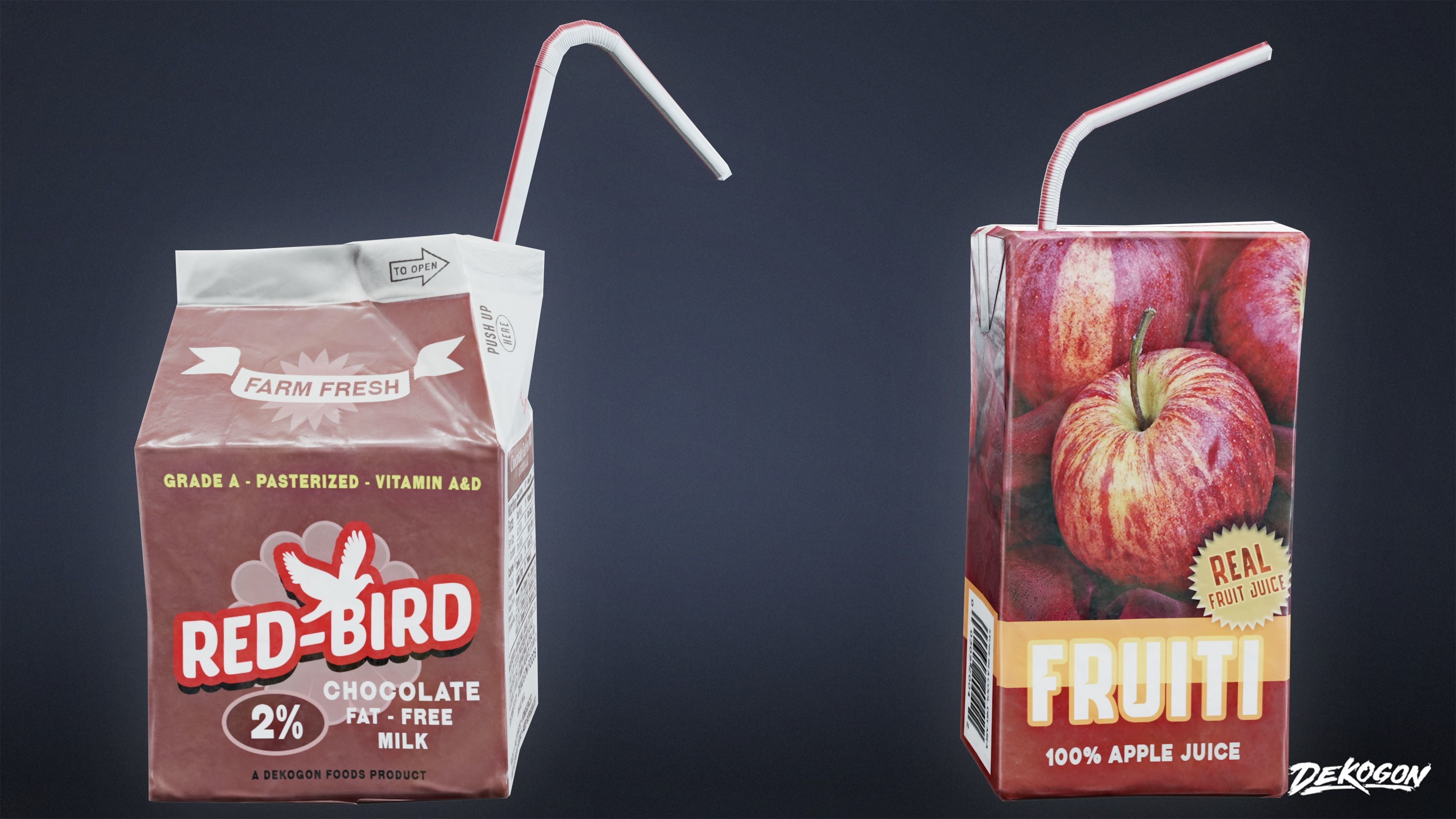 HIGH SCHOOL CLASSROOM - Carton 01 - LOW POLY Low-poly 3D model_1