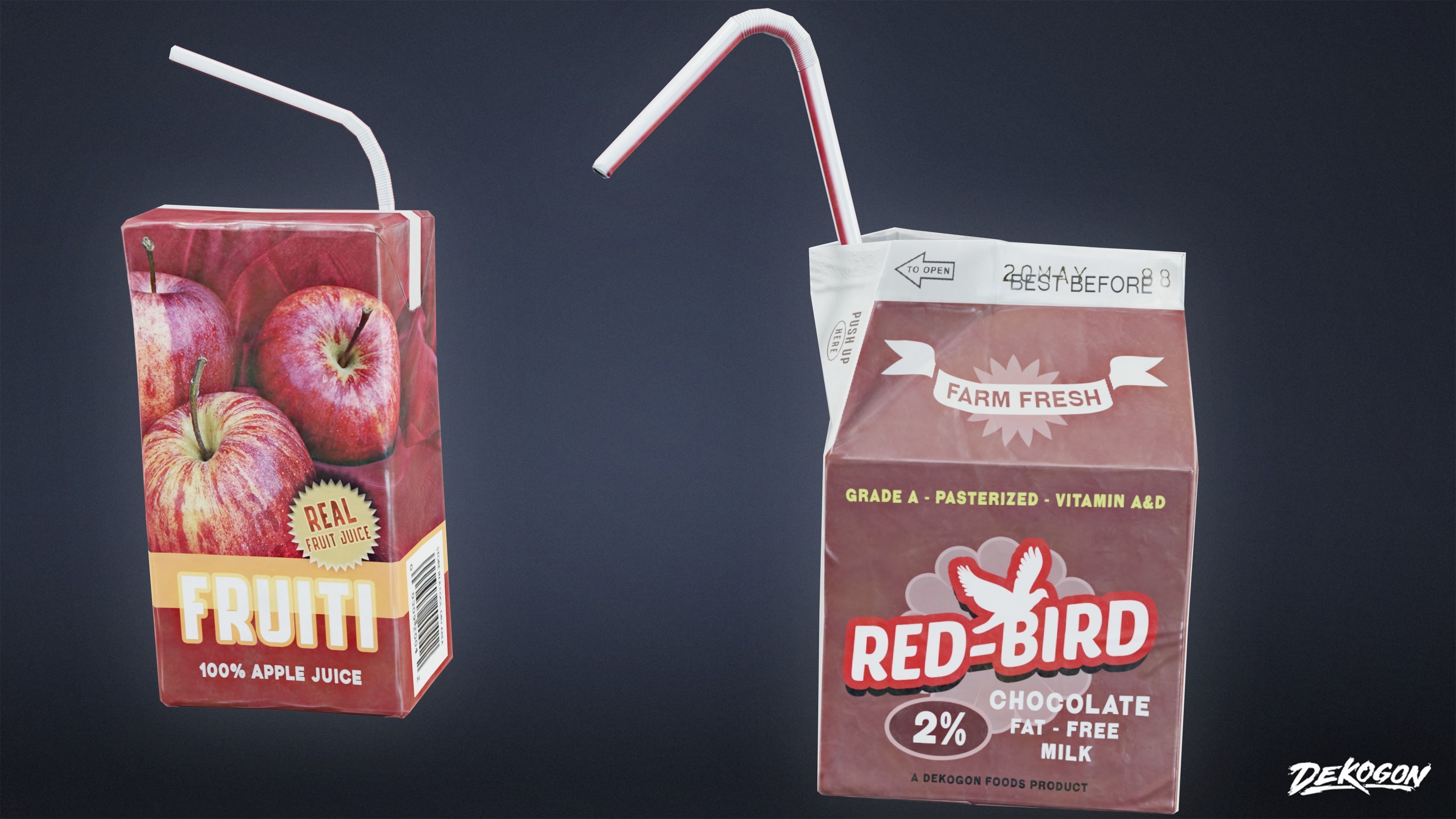 HIGH SCHOOL CLASSROOM - Carton 01 - LOW POLY Low-poly 3D model_3