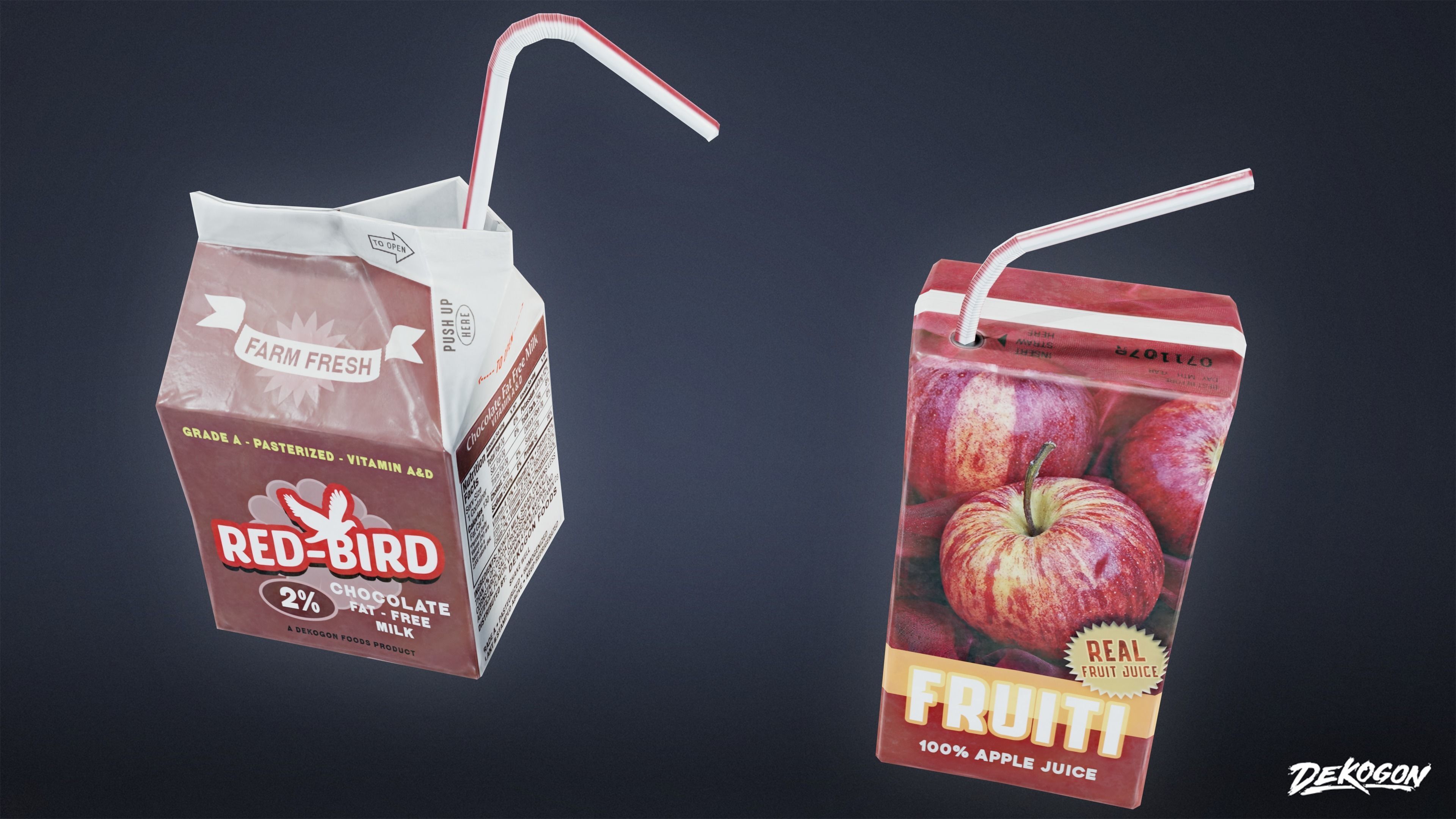 HIGH SCHOOL CLASSROOM - Carton 01 - LOW POLY Low-poly 3D model_4