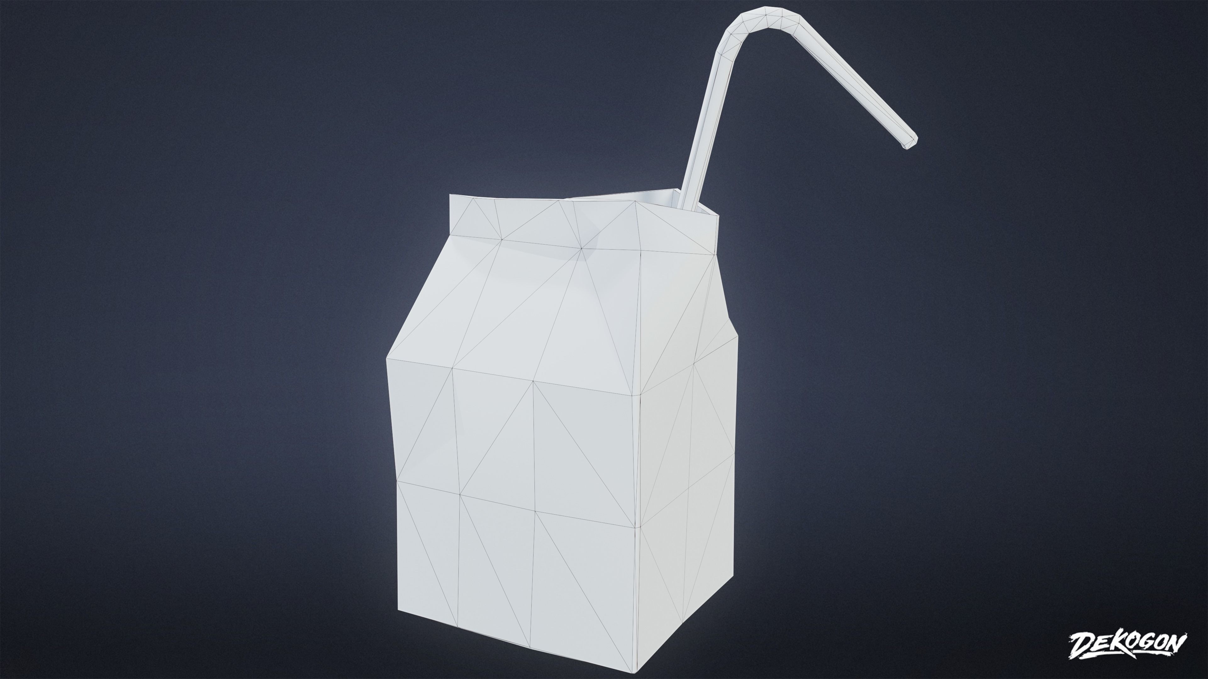 HIGH SCHOOL CLASSROOM - Carton 01 - LOW POLY Low-poly 3D model_8