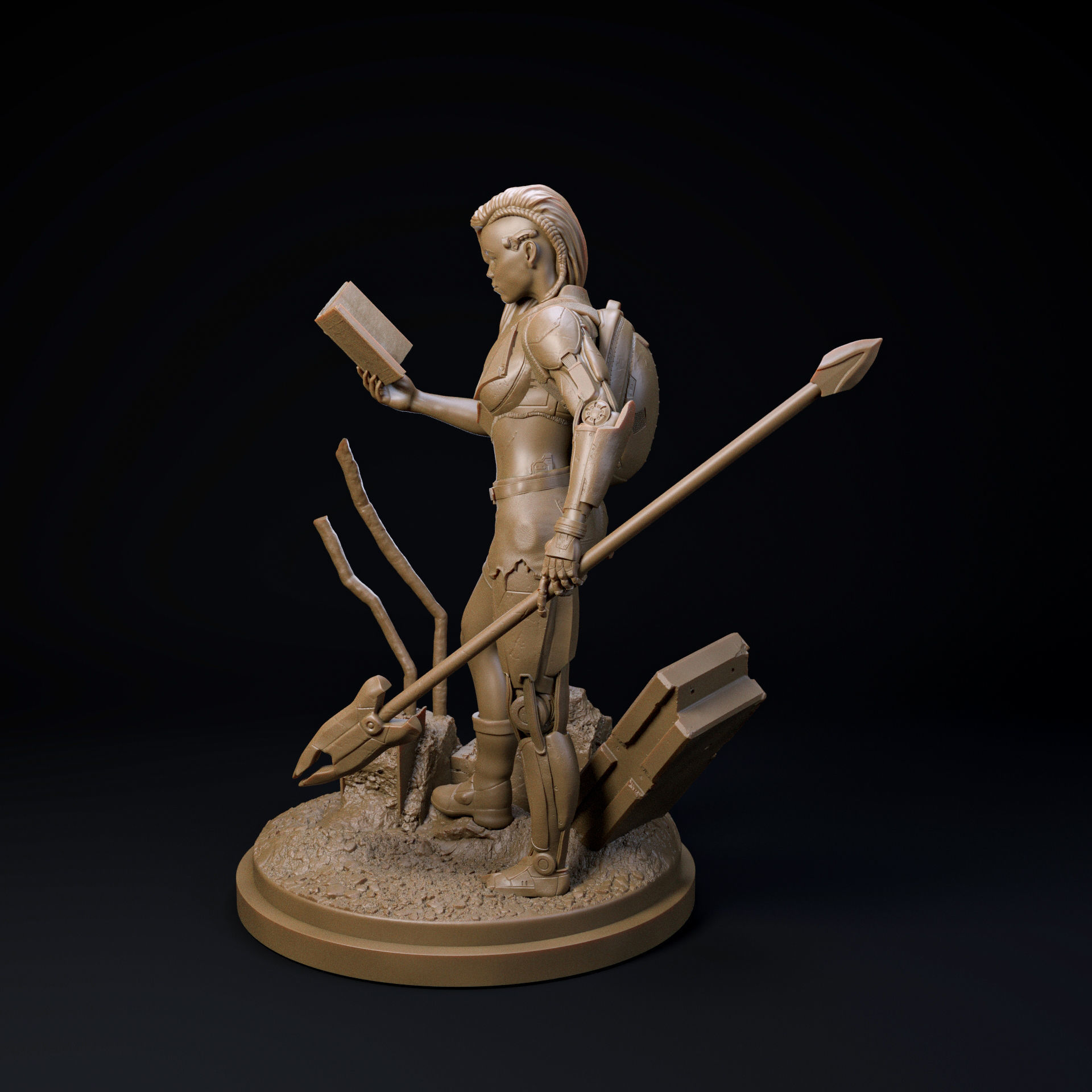 Nora the Keeper of the Lost - supported character 3D print model_5