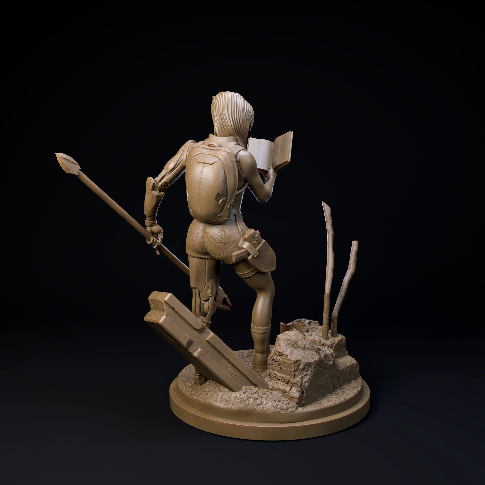 Nora the Keeper of the Lost - supported character 3D print model_6