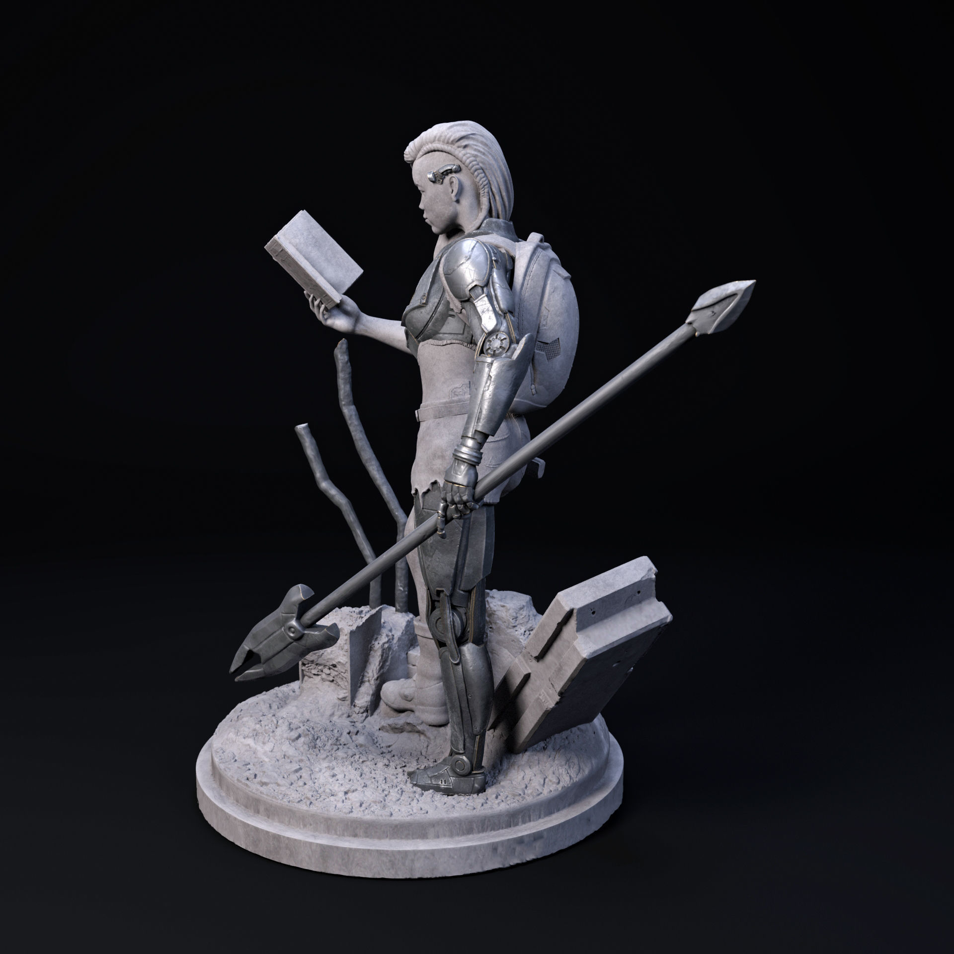 Nora the Keeper of the Lost - supported character 3D print model_1