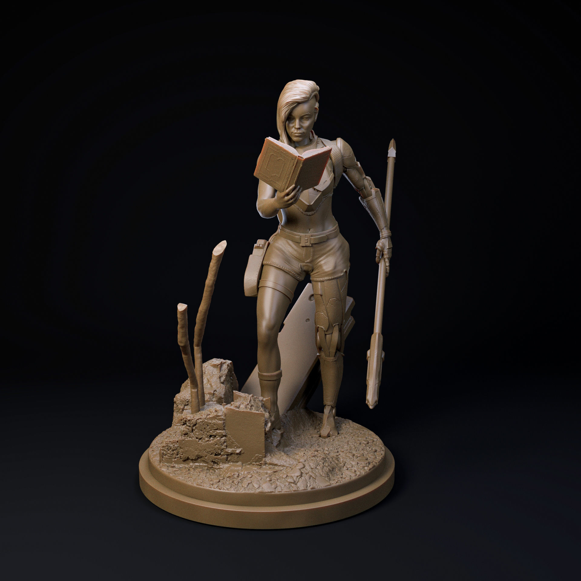 Nora the Keeper of the Lost - supported character 3D print model_8