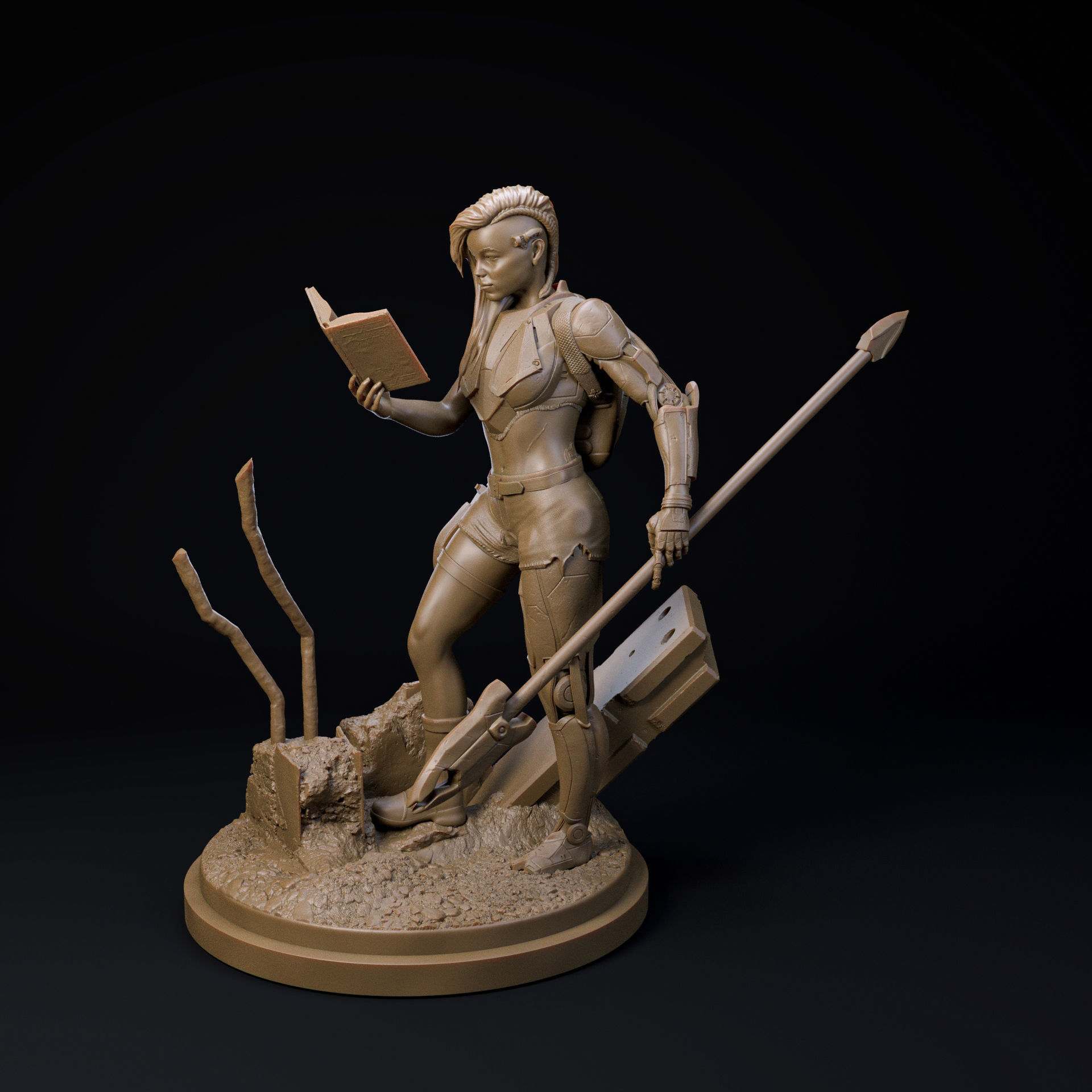 Nora the Keeper of the Lost - supported character 3D print model_4