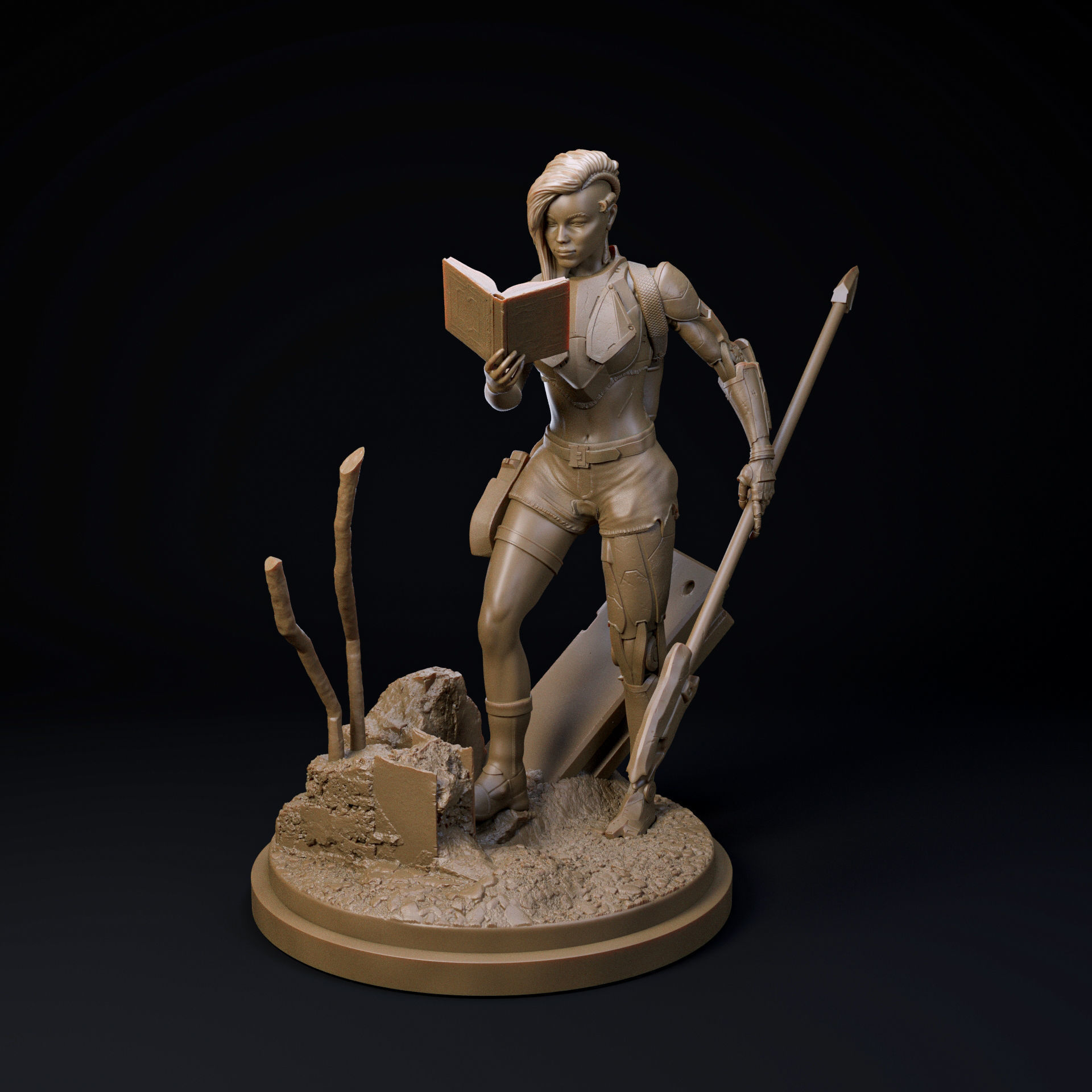 Nora the Keeper of the Lost - supported character 3D print model_9