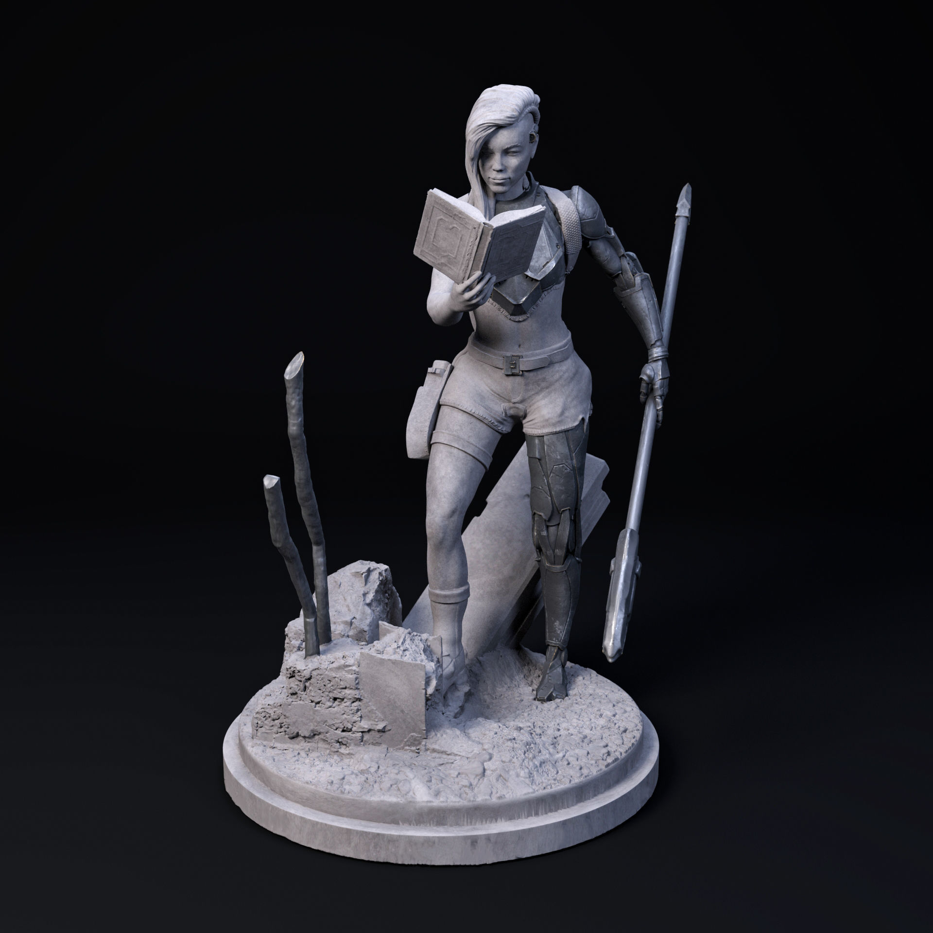 Nora the Keeper of the Lost - supported character 3D print model_2