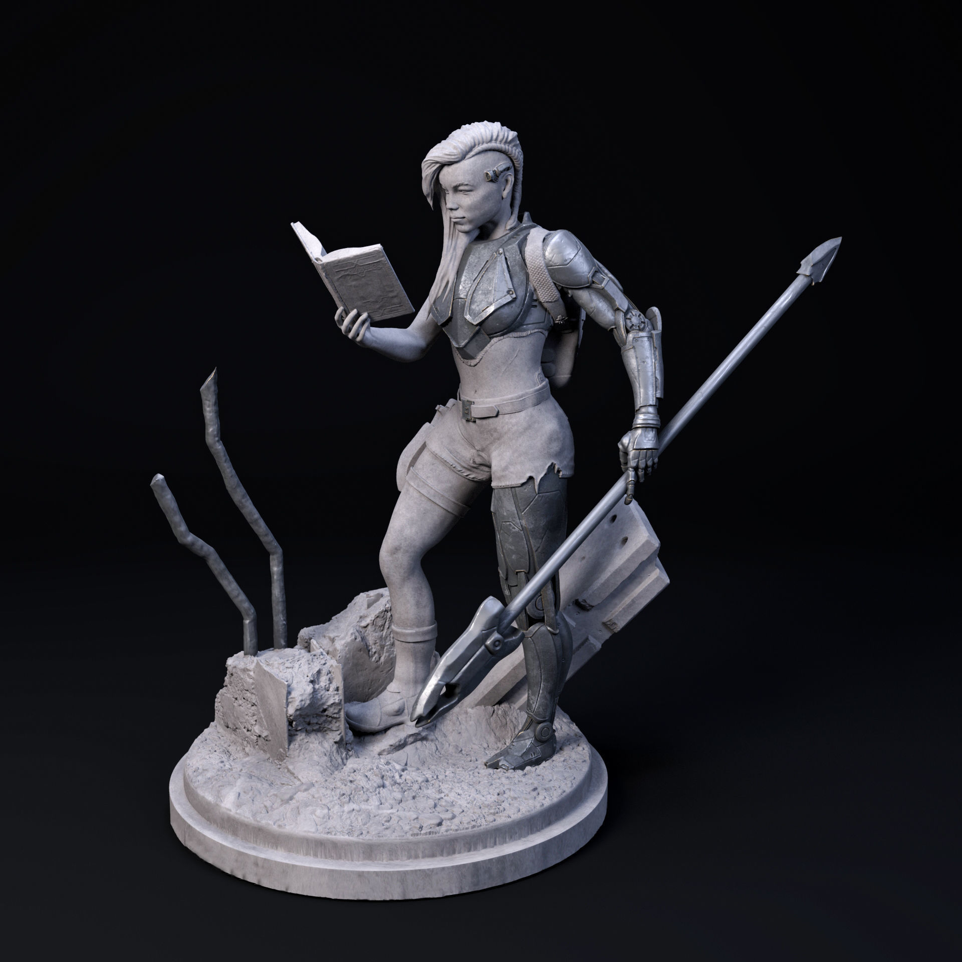 Nora the Keeper of the Lost - supported character 3D print model_0
