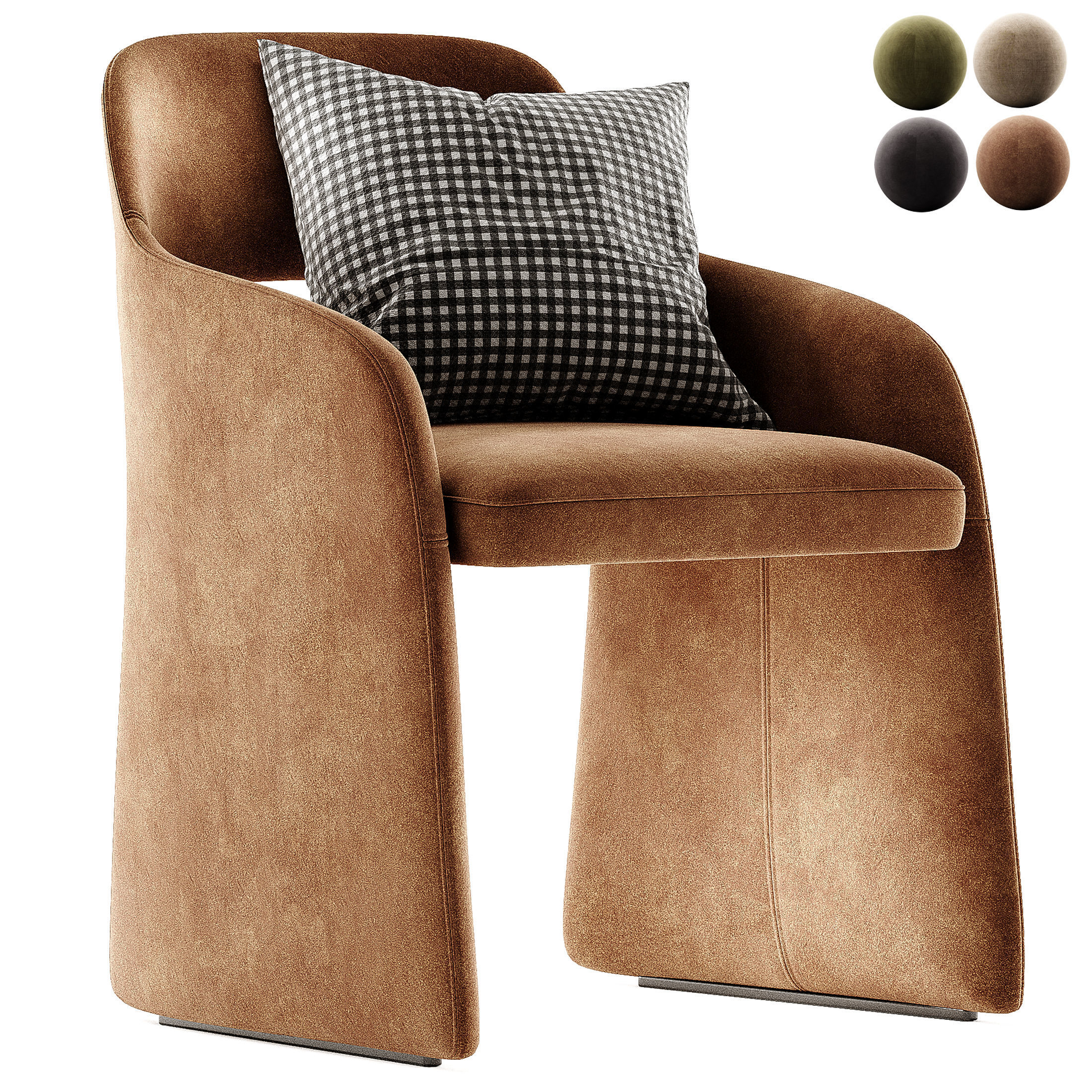 ECHO Chair With Armrests By CAMERICH 3D model_1