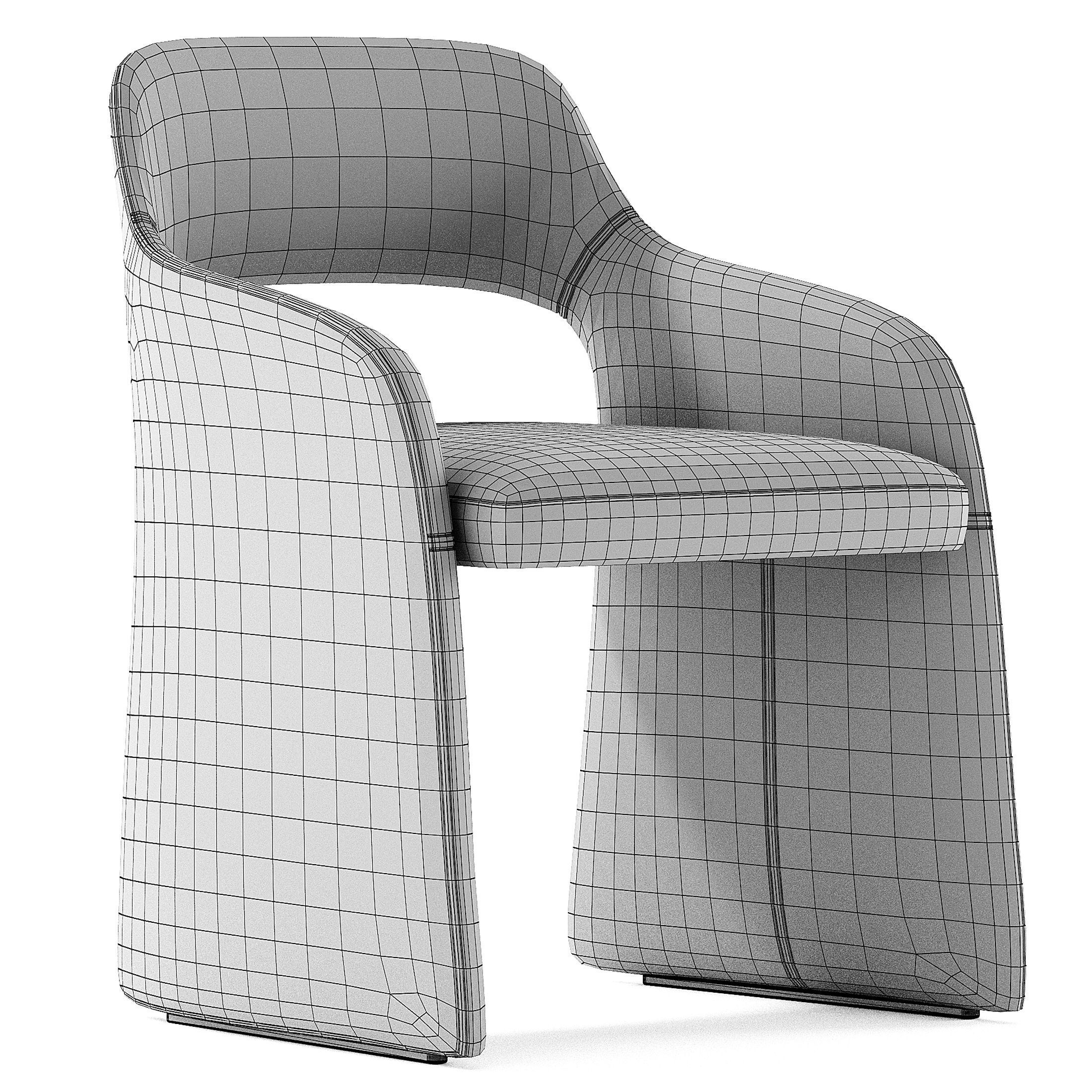 ECHO Chair With Armrests By CAMERICH 3D model_6