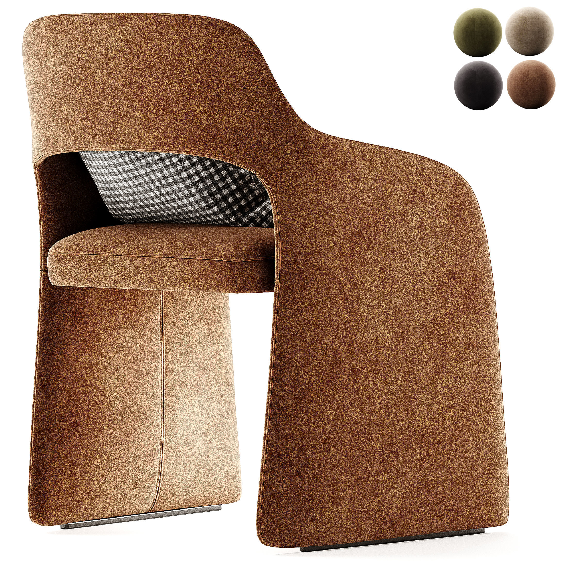 ECHO Chair With Armrests By CAMERICH 3D model_4
