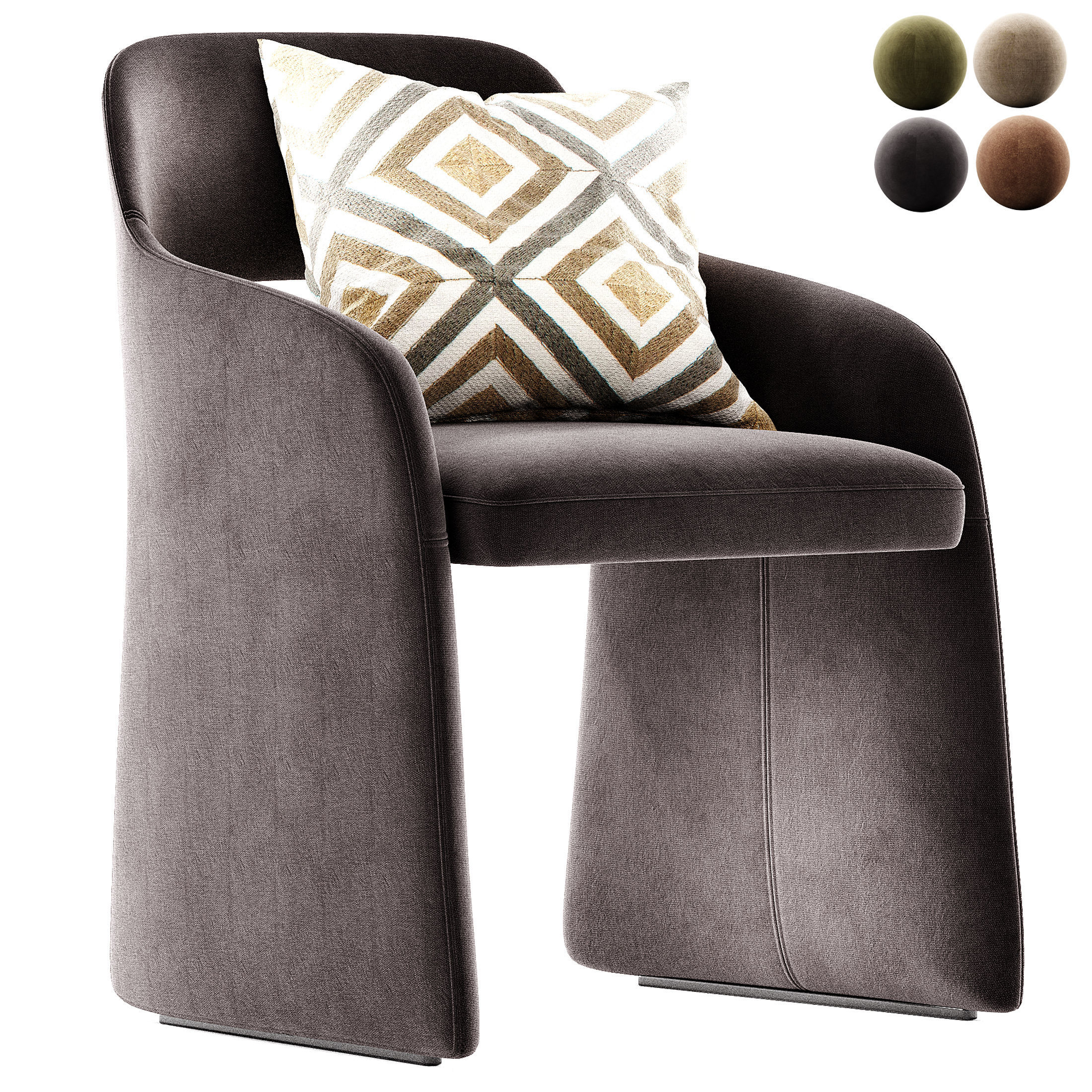 ECHO Chair With Armrests By CAMERICH 3D model_2