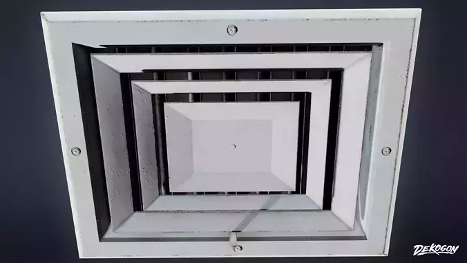 HIGH SCHOOL CLASSROOM - Ceiling Vent 01 - LOW POLY