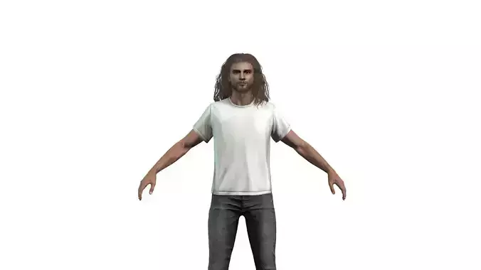 3d model of a man fully rigged and textured