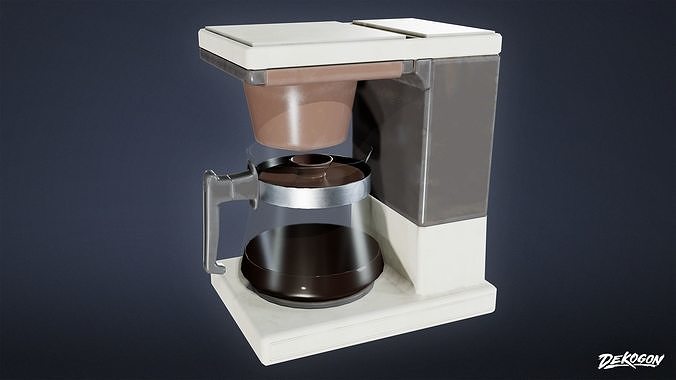 HIGH SCHOOL CLASSROOM - Coffee Maker 01 - LOW POLY Low-poly 3D model