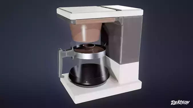 HIGH SCHOOL CLASSROOM - Coffee Maker 01 - LOW POLY